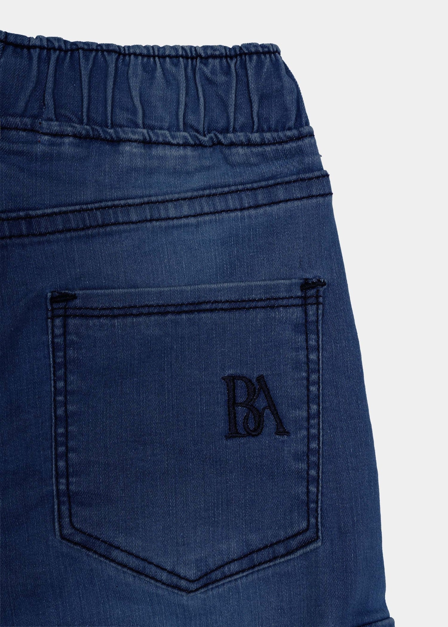 GIRLS-6 - Pocket Wide Leg Pants Dark Blue