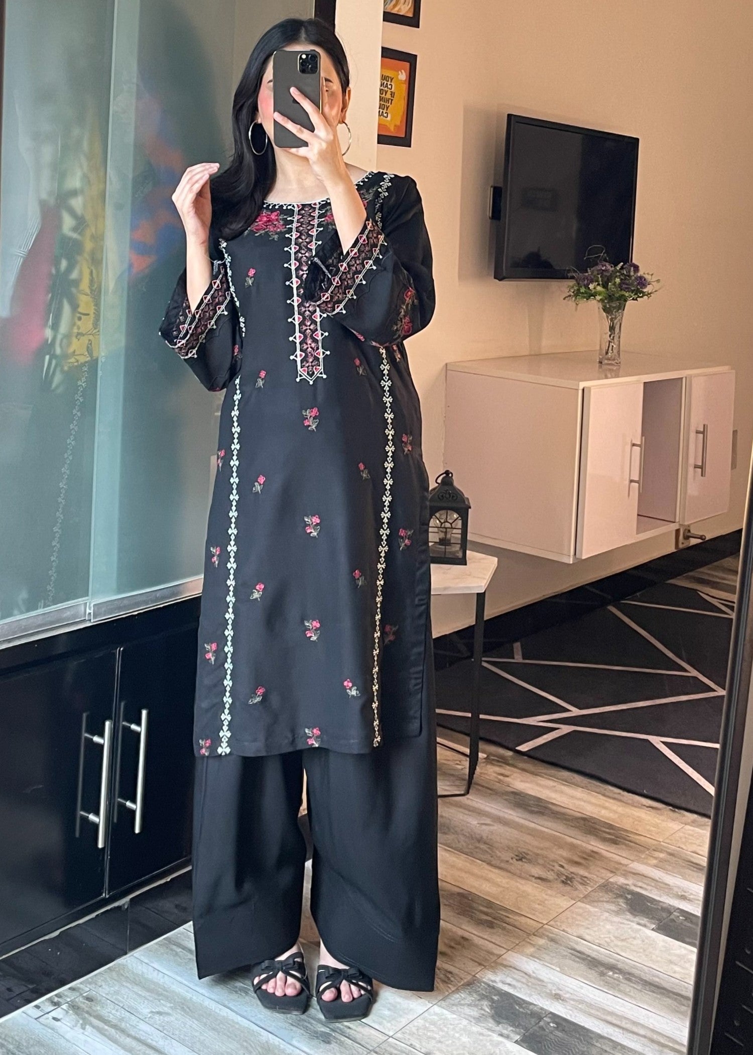 Tehzeeb Libas MULTI BLACK