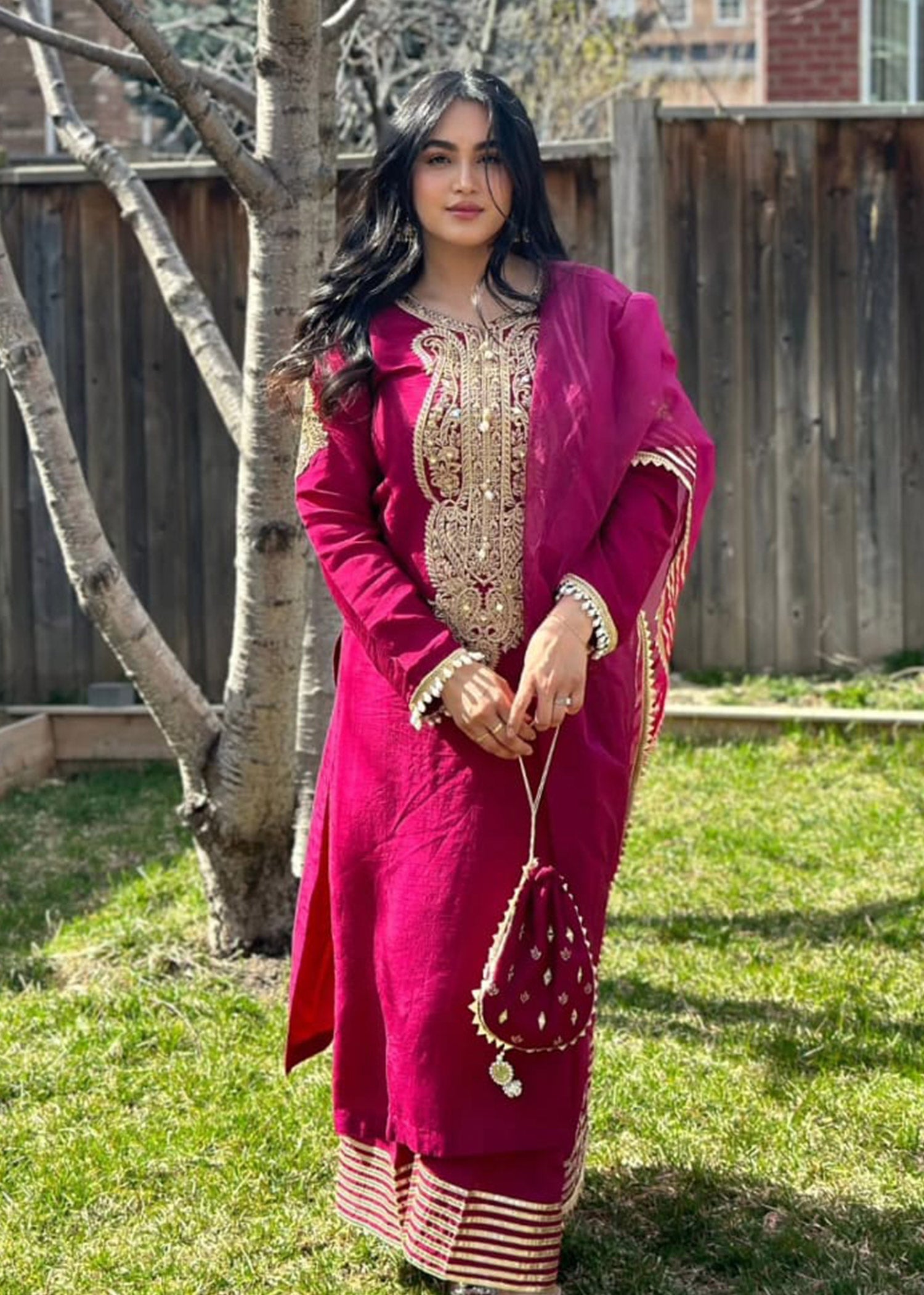 Rang-e-Haya Zareen Magenta Purplea