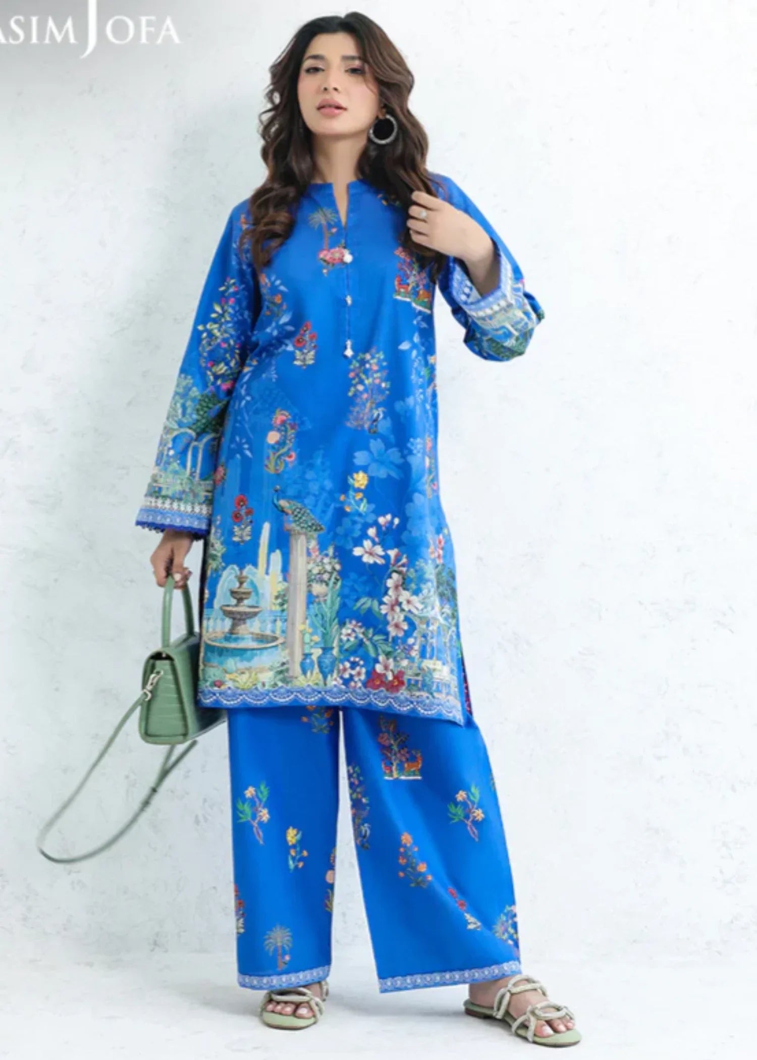 Asim Jofa AJPB-215 PRINTED CAMBRIC STITCHED 2PCS
