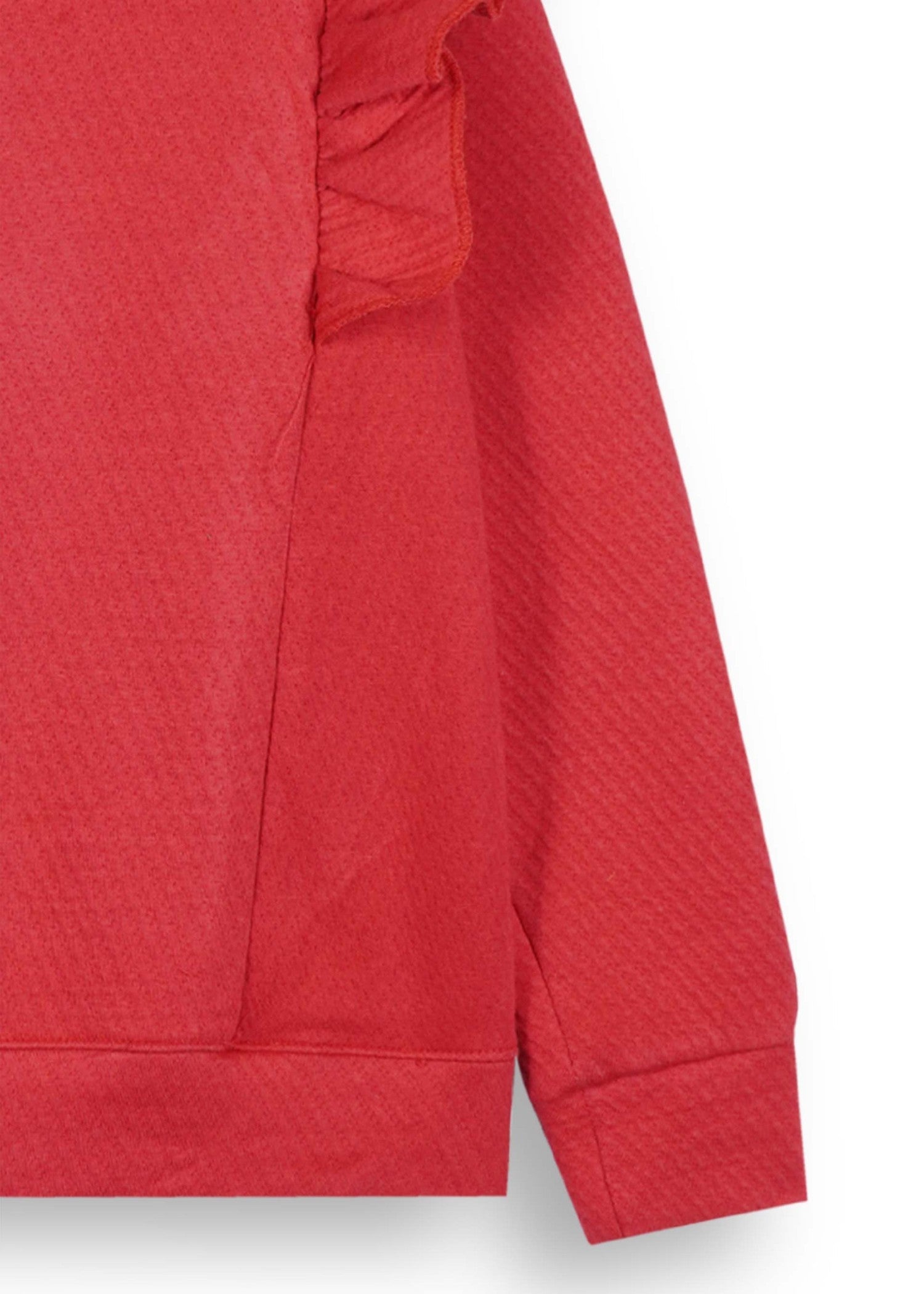 CHERRY-RED-QUILTED-RUFFLE-SUIT-FOR-GIRLS-WINTER-2 - Piece Set