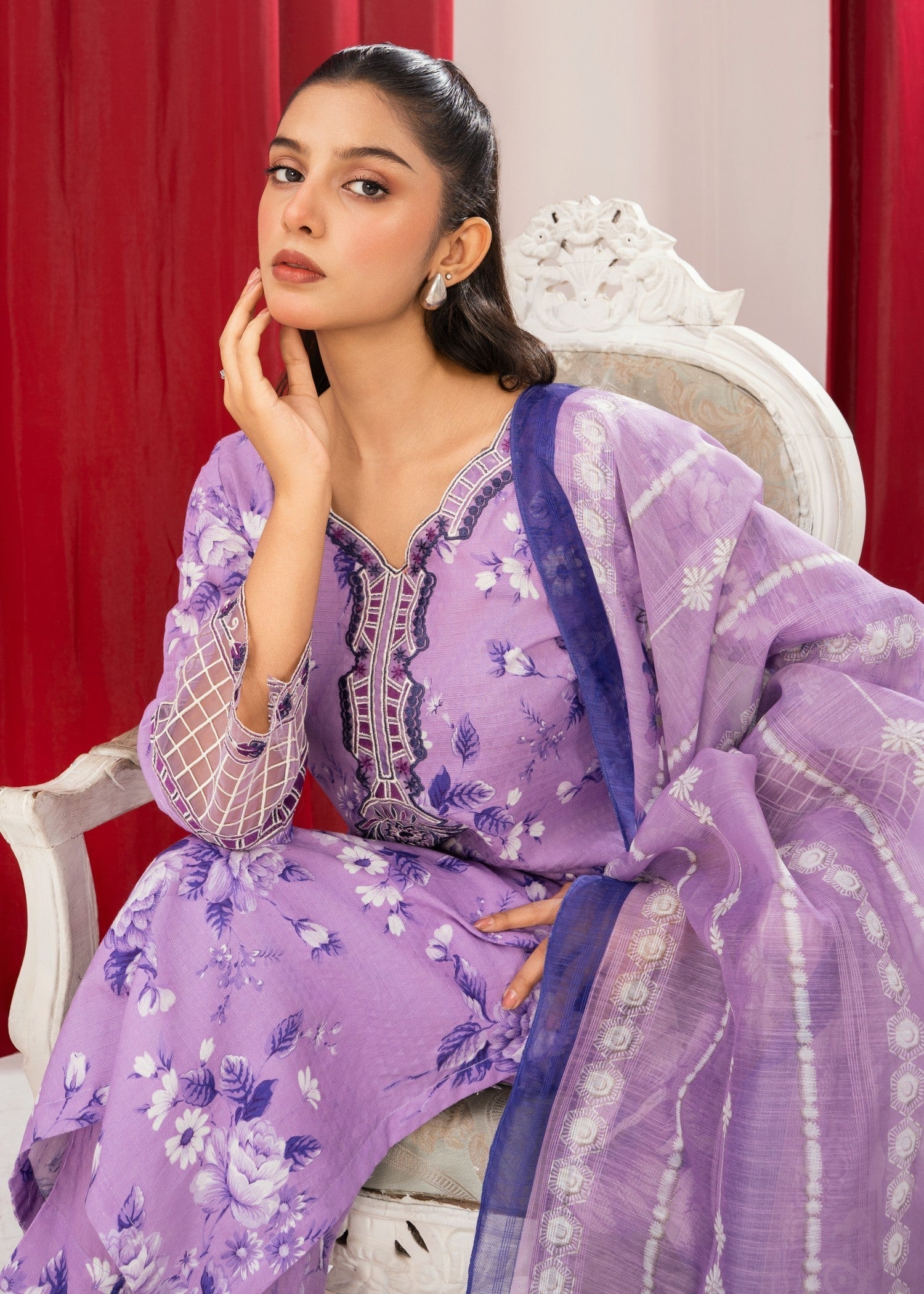 Sahibas By Mirza Daisey - Lilac