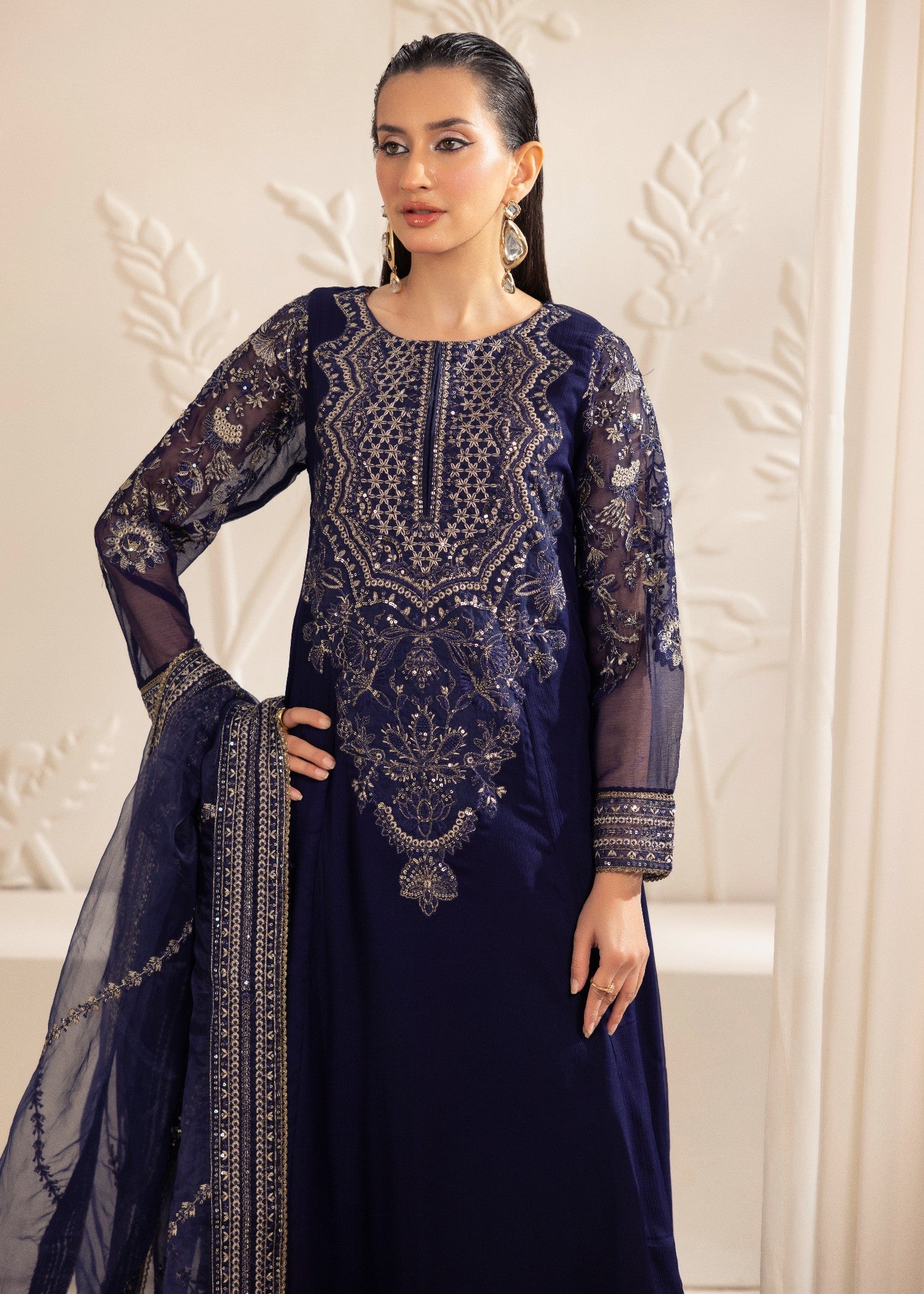 Mohagni MGG-101 CHIFFON 3PC STITCHED
