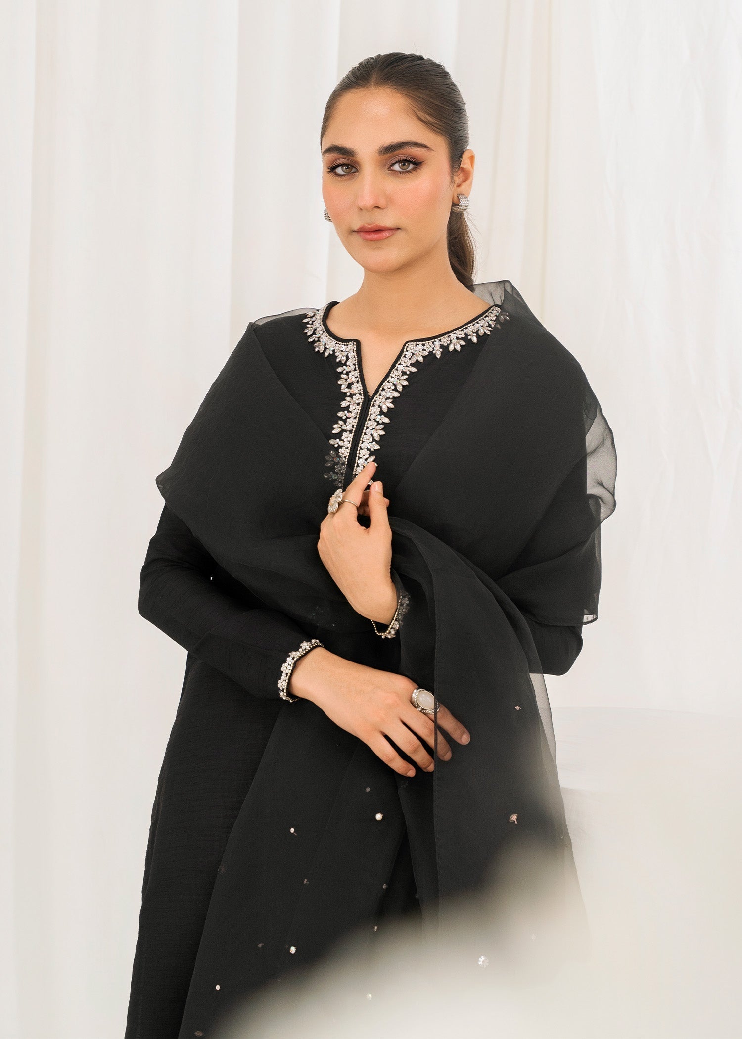 Rang-e-Haya Mirror Silk (Black)