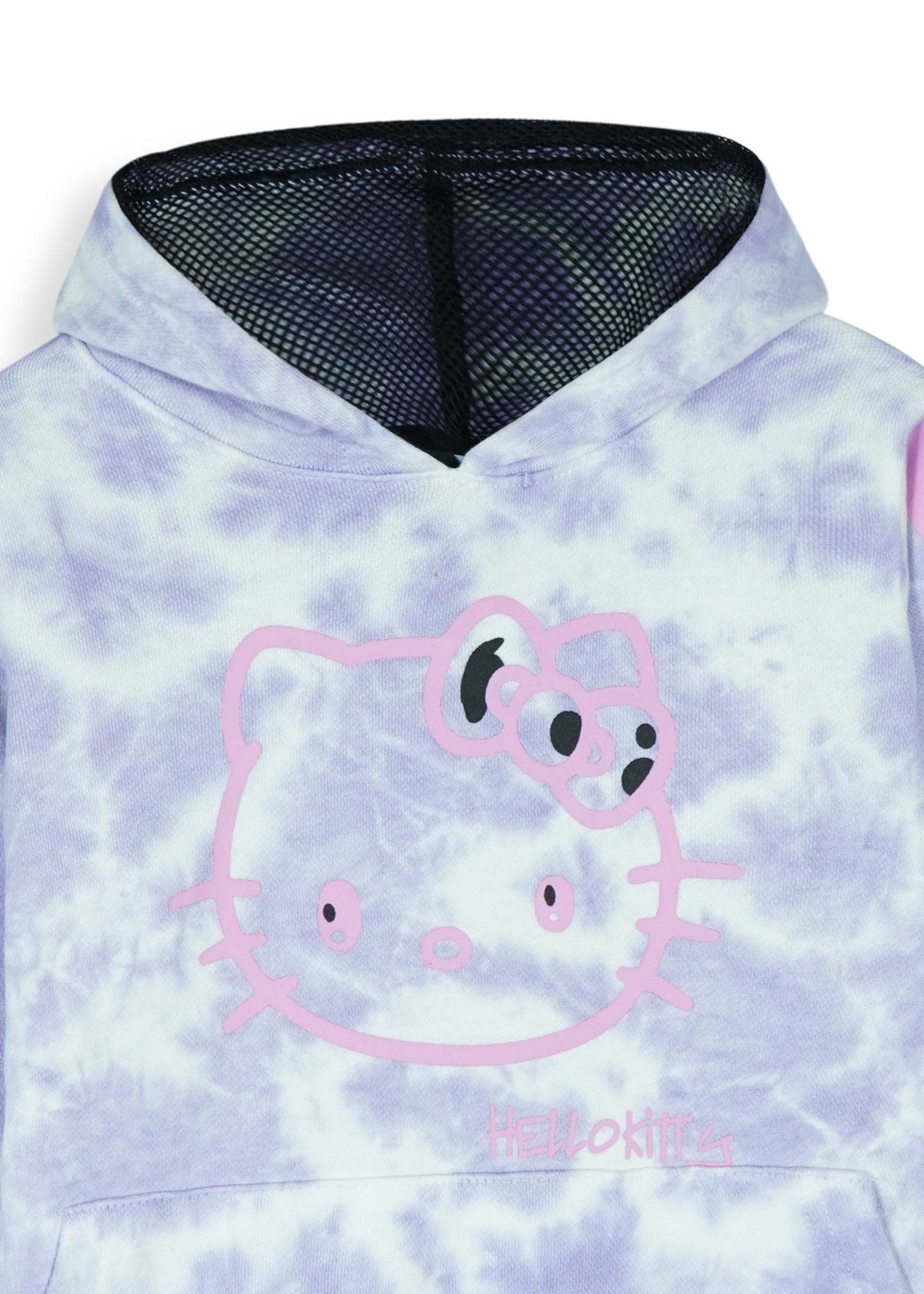KIDS-HELLO-KITTY-TIE-DYE-HOODIE-100 Cotton Terry