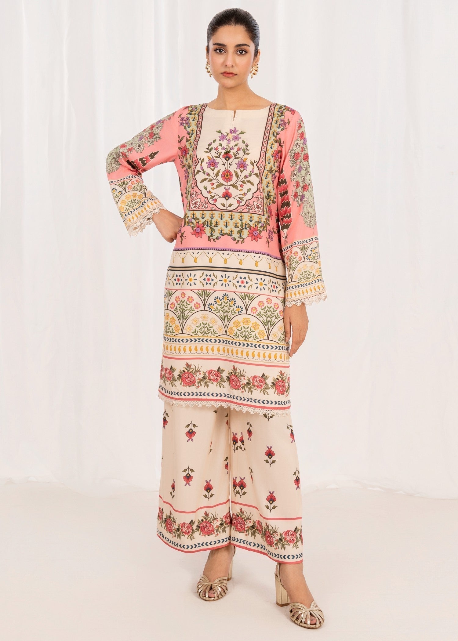 Poly silk Co Ord Sets in Multi