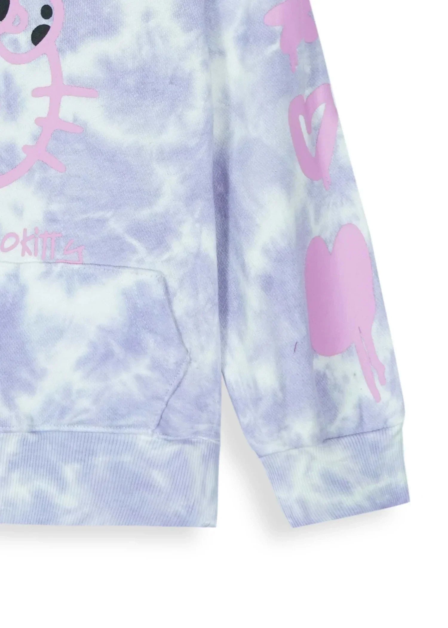 KIDS-HELLO-KITTY-TIE-DYE-HOODIE-100 Cotton Terry