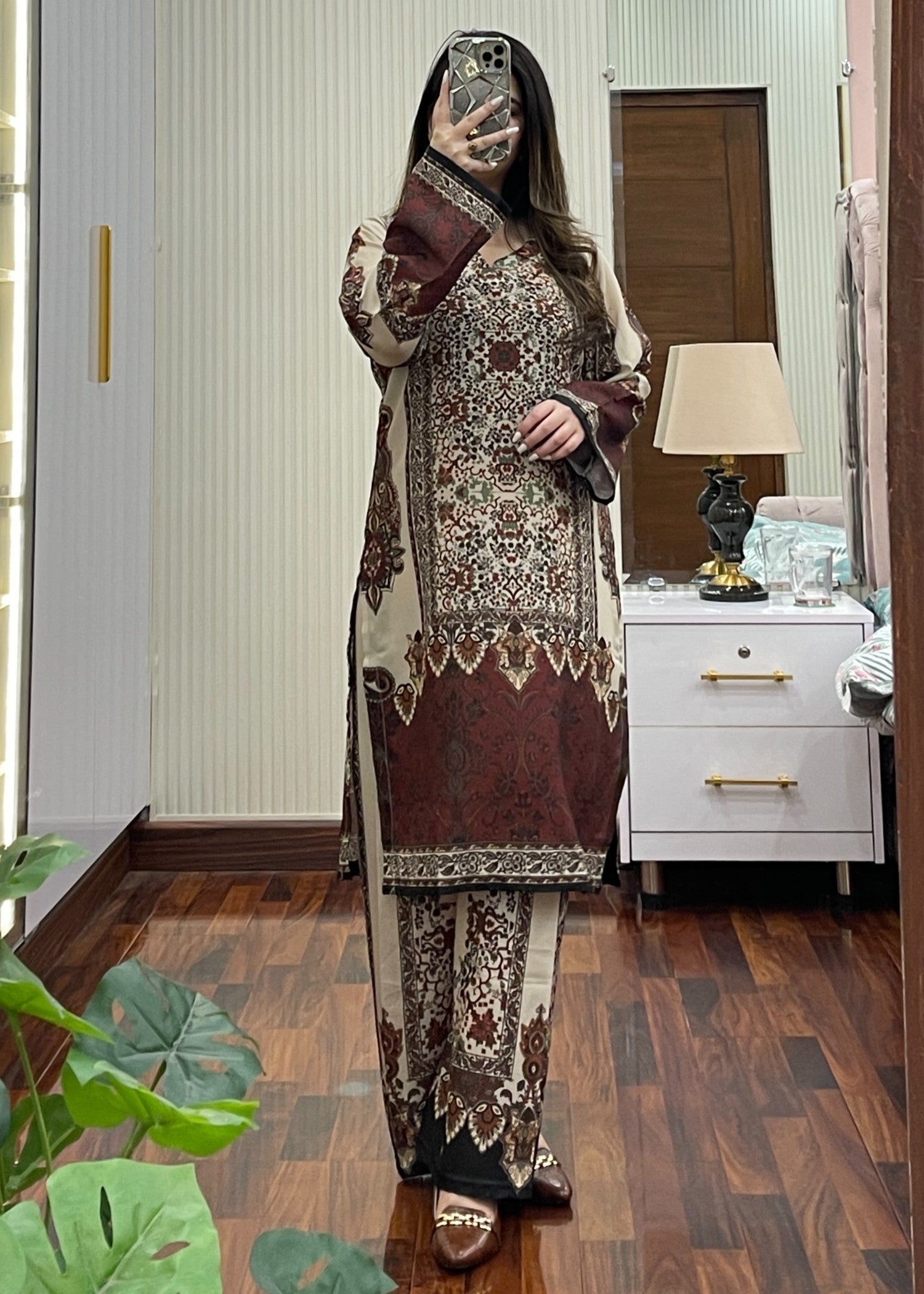 Tehzeeb Libas REGAL RUST CHARM DIGITAL 2PC