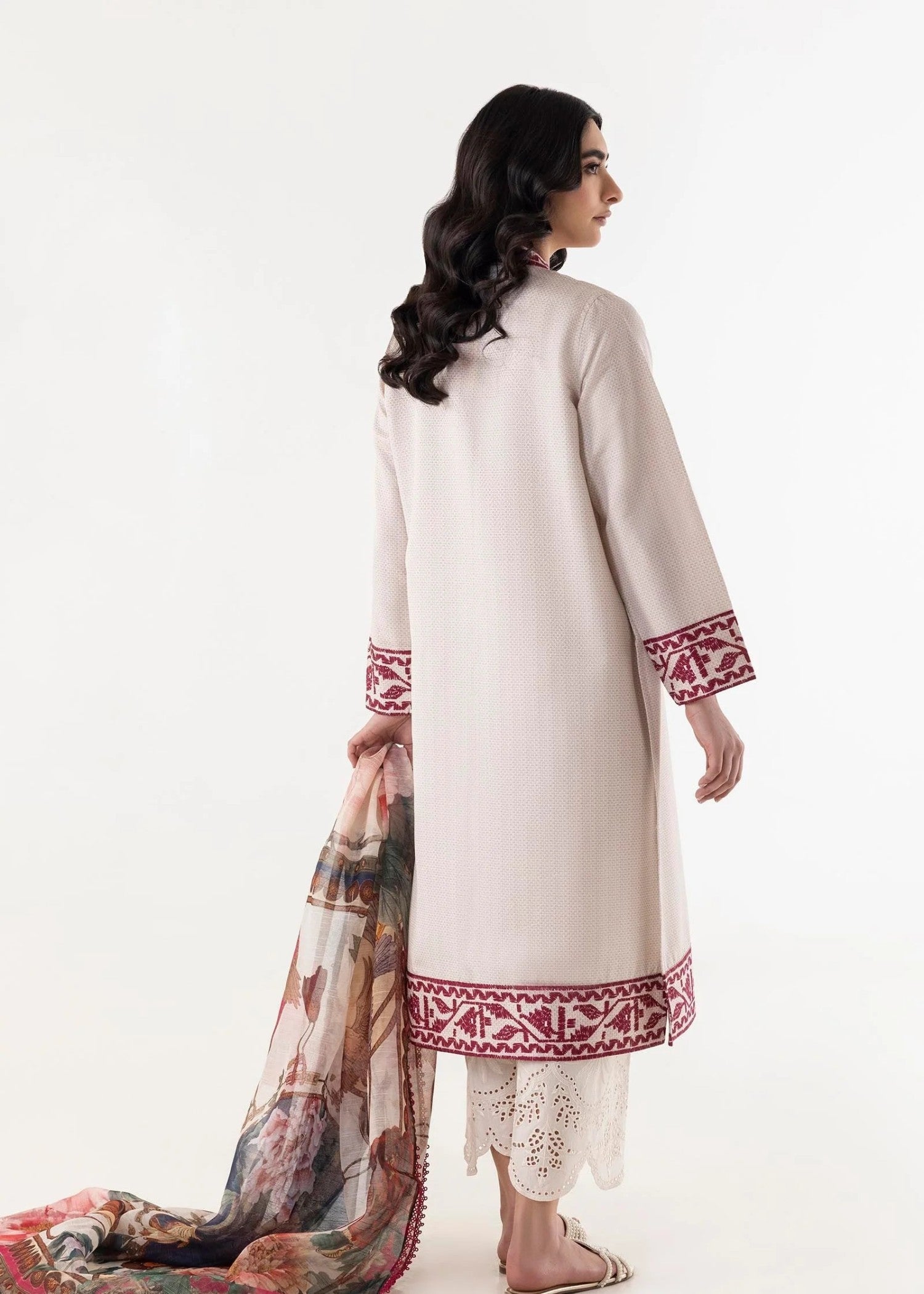 Sana Safinaz Stitched Blended Jacquard Shirt - SS25BSP123