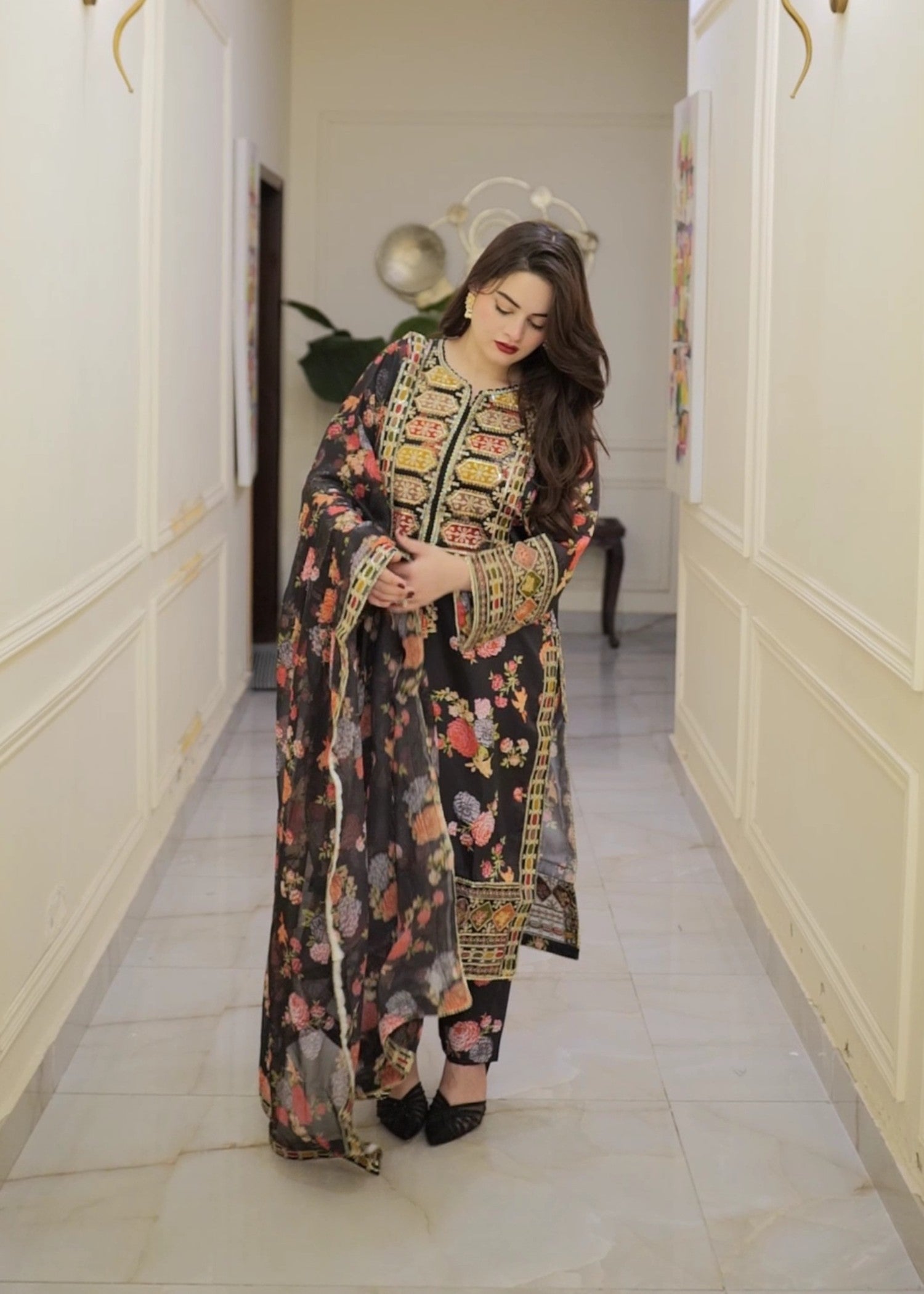 Tehzeeb Libas CHANDNI EMBROIDERED 3PC