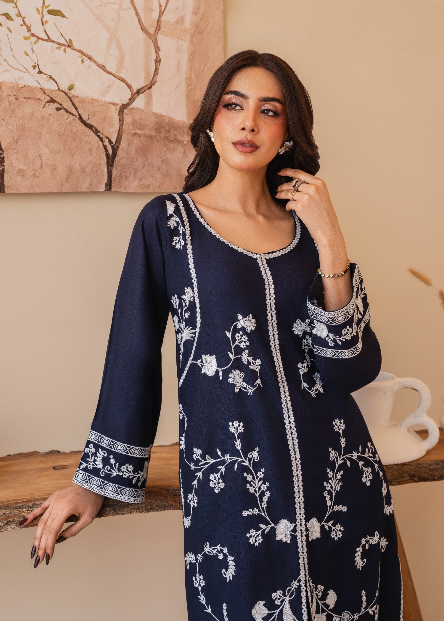 Tehzeeb Libas NEELZAAR EMBROIDERED 2PC