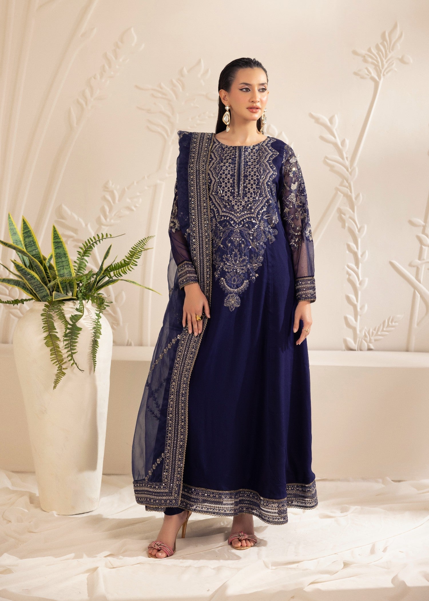 Mohagni MGG-101 CHIFFON 3PC STITCHED