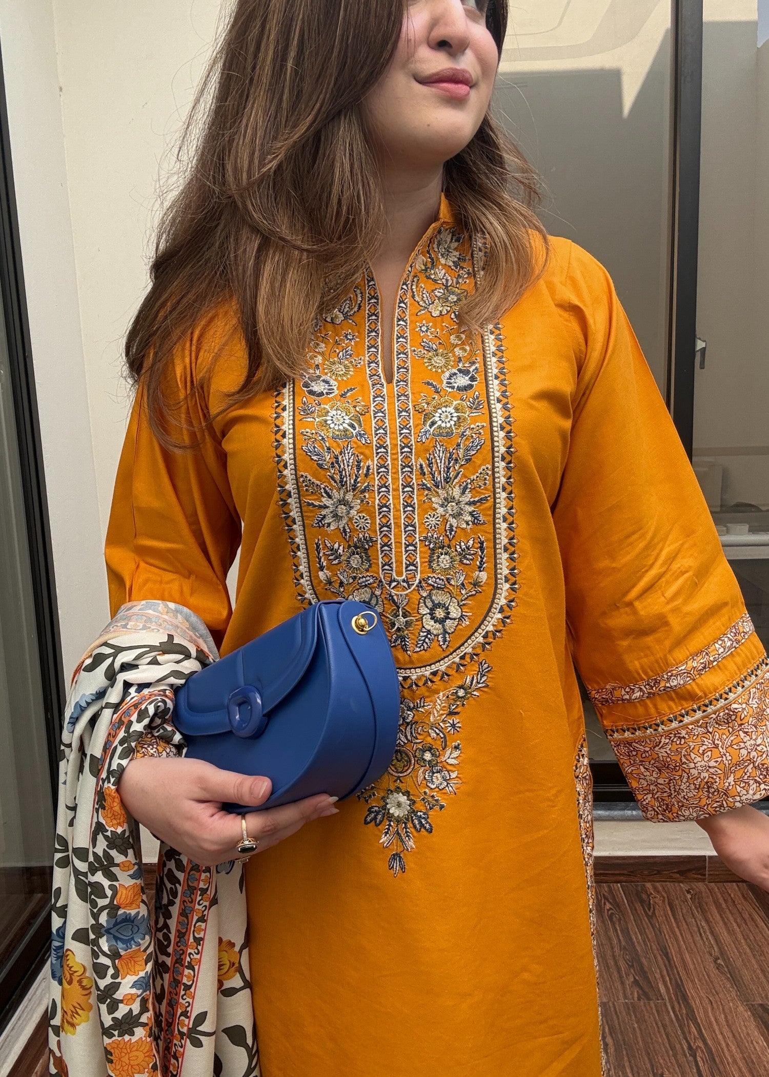 Tehzeeb Libas ZOI EMBROIDERED 3PC WITH SHAWL