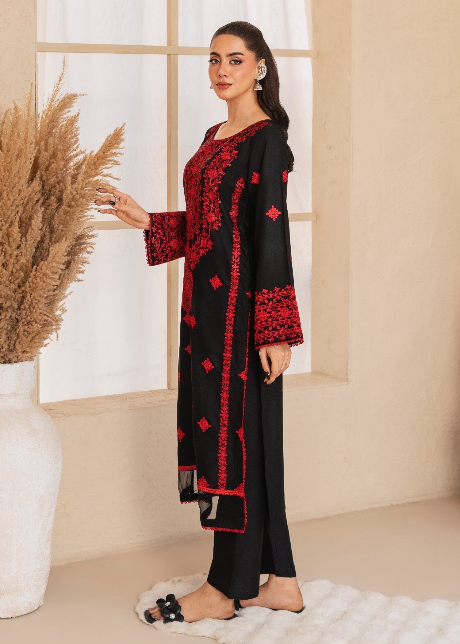Tehzeeb Libas GLAZE EMBROIDERED 2PC