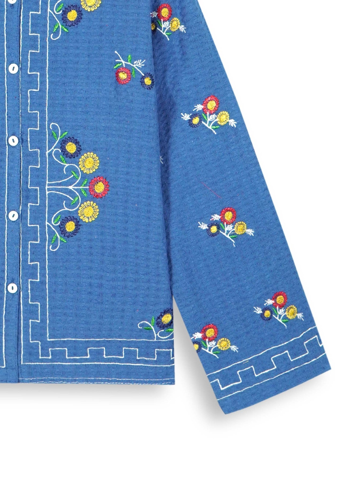 BLUE-JACQUARD-EMBROIDERED-TOP-ELEGANT-WINTER-WEAR