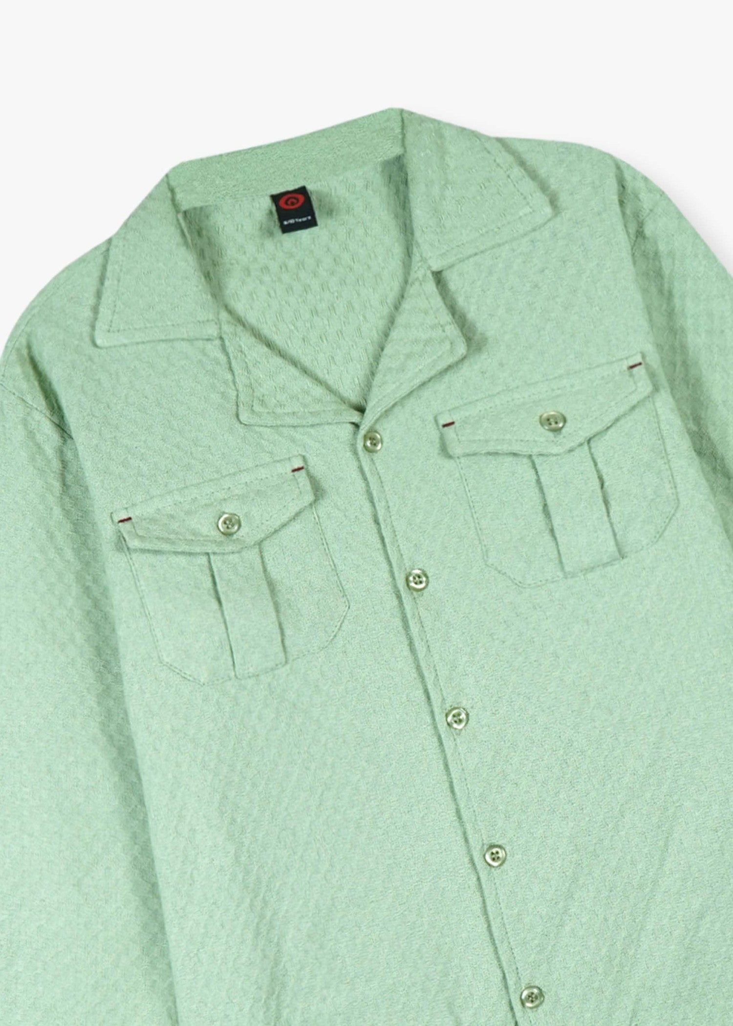 MINT-GREEN-JACQUARD-COTTON-SUIT-100 Cotton