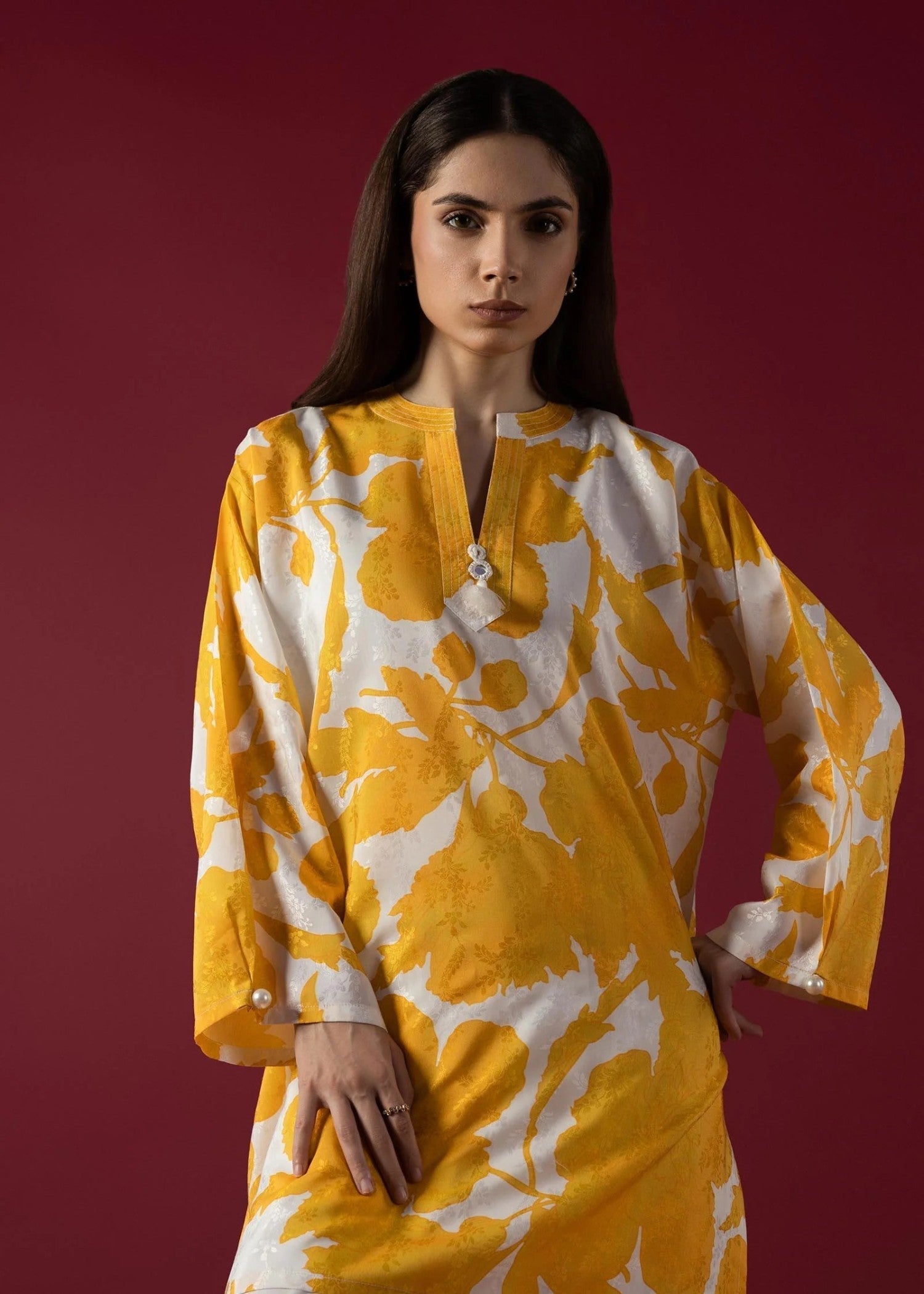Sana Safinaz Stitched Viscose Shirt - SS25BSP321