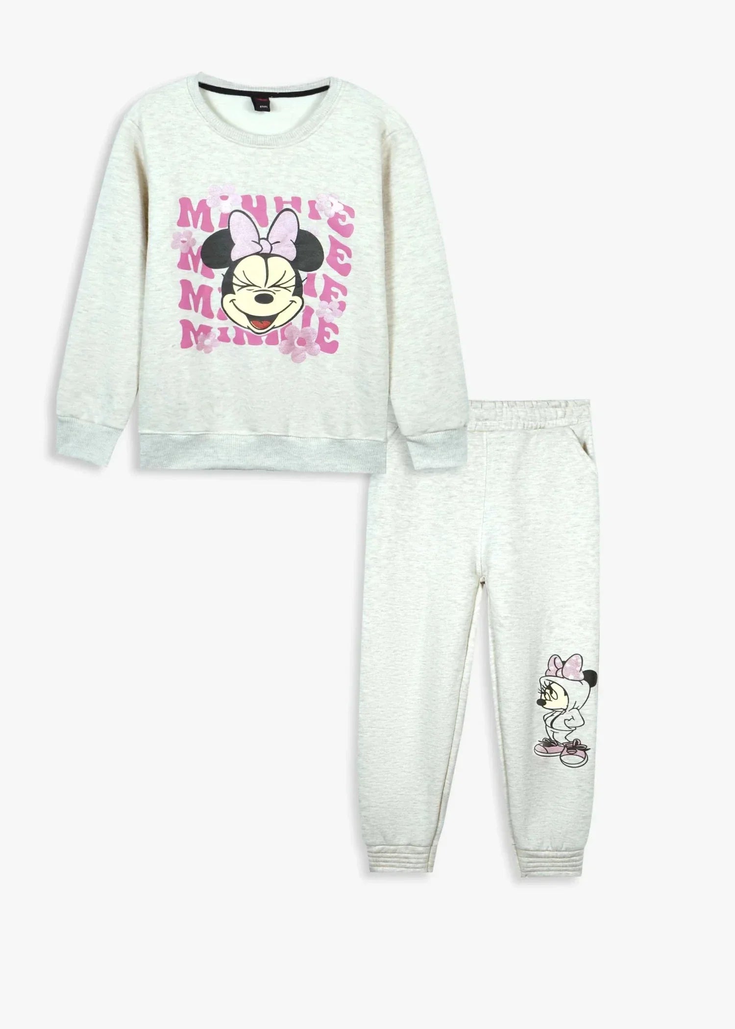 MINNIE-MOUSE-KIDS-TRACKSUIT-2 - Piece Cotton Fleece Sweatshirt Joggers Set Winter Wear