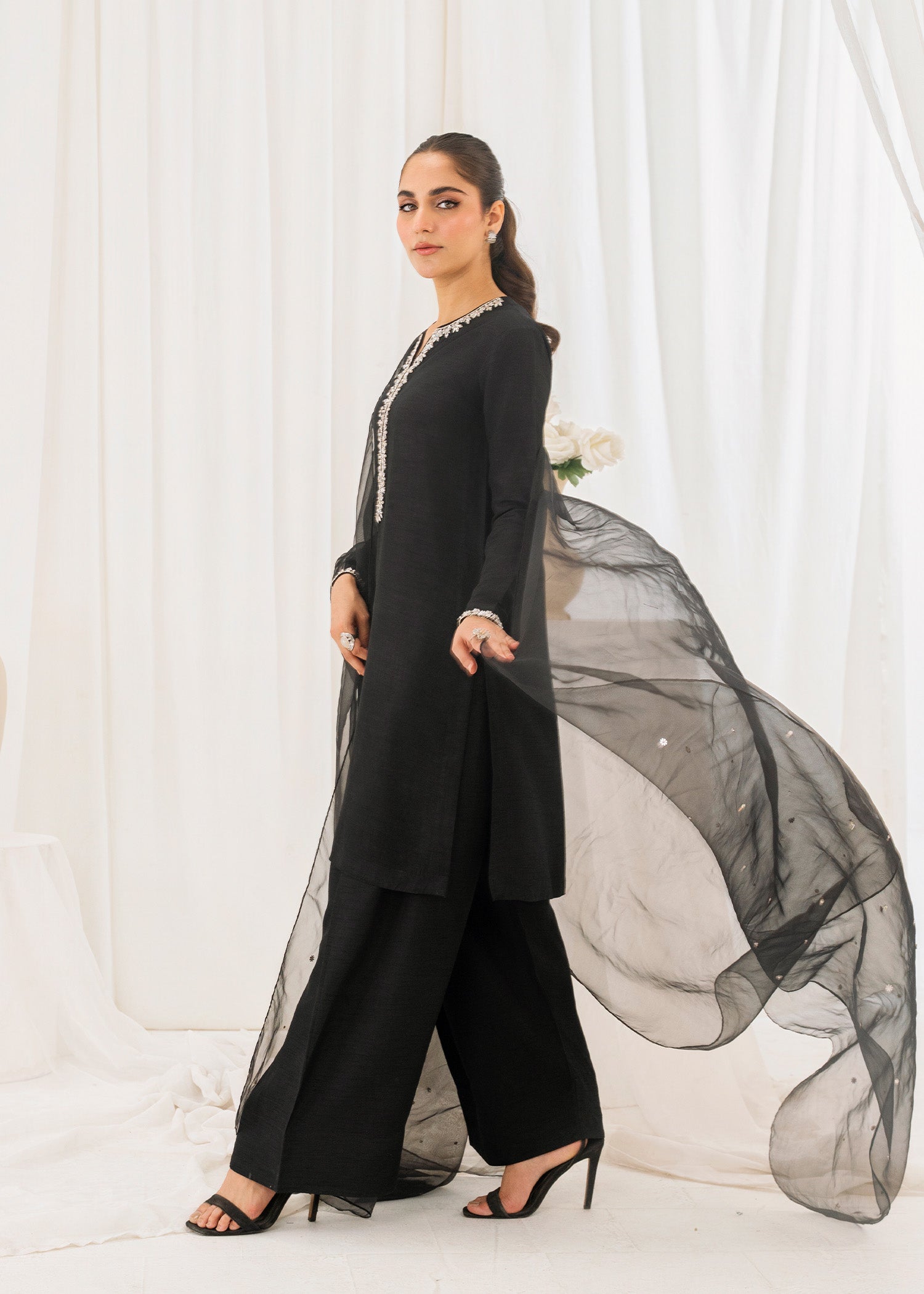 Rang-e-Haya Mirror Silk (Black)
