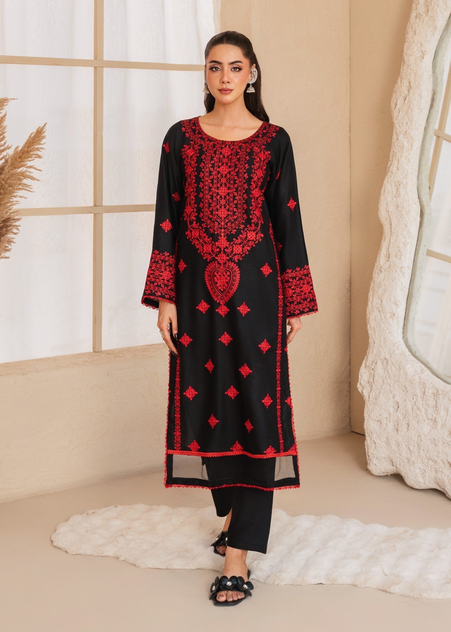 Tehzeeb Libas GLAZE EMBROIDERED 2PC