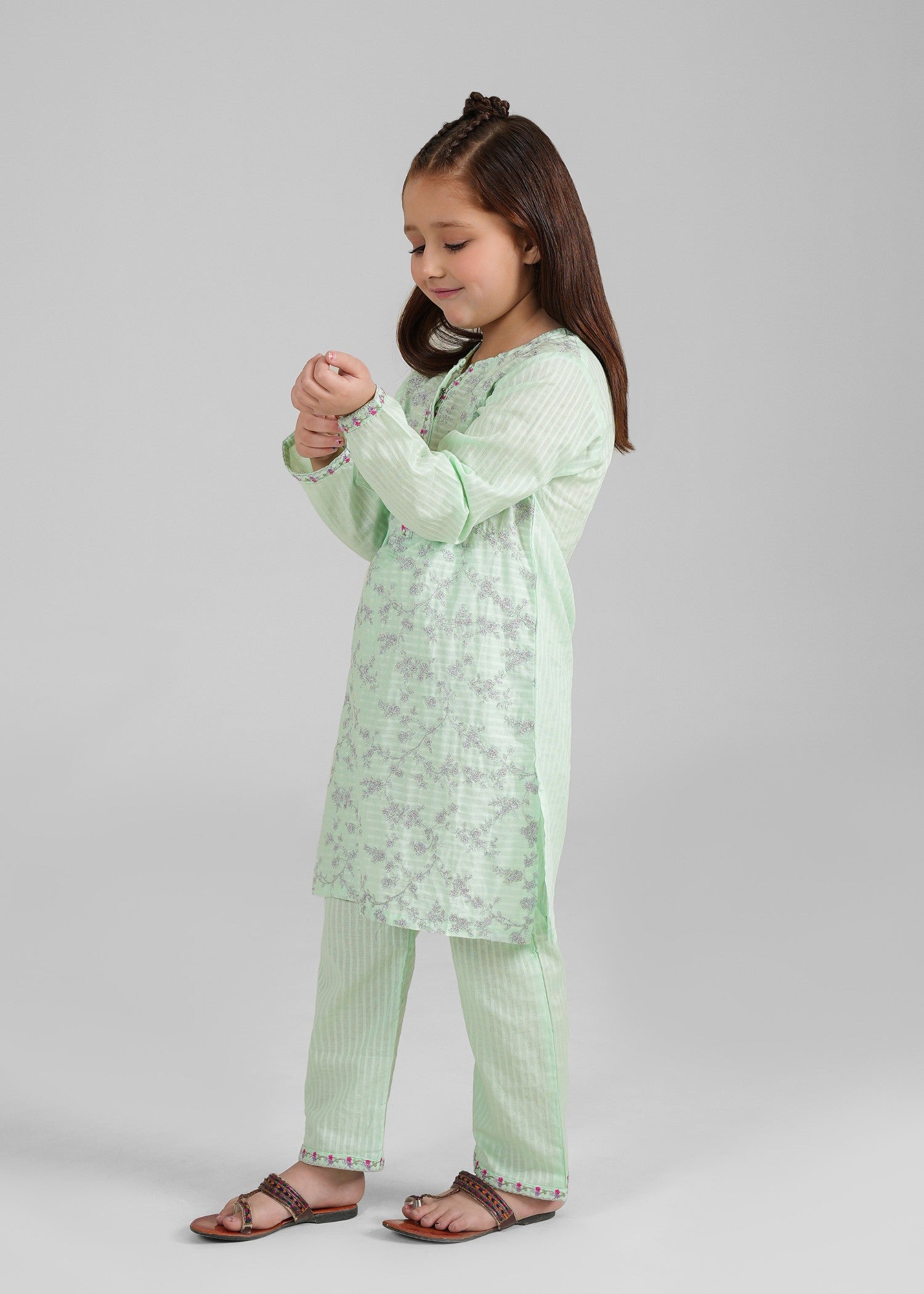 2 - Pcs Cotton Suit All Over Tilla Work