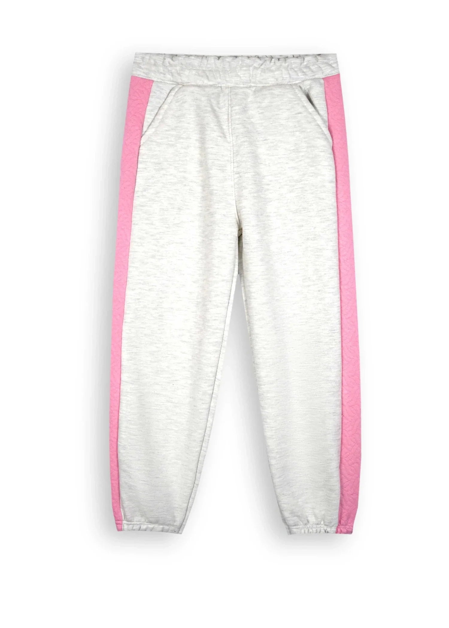 BUTTERFLY-LOVE-GIRLS-WINTER-TRACKSUIT-100 - Cotton Fleece Pink Quilted Panels