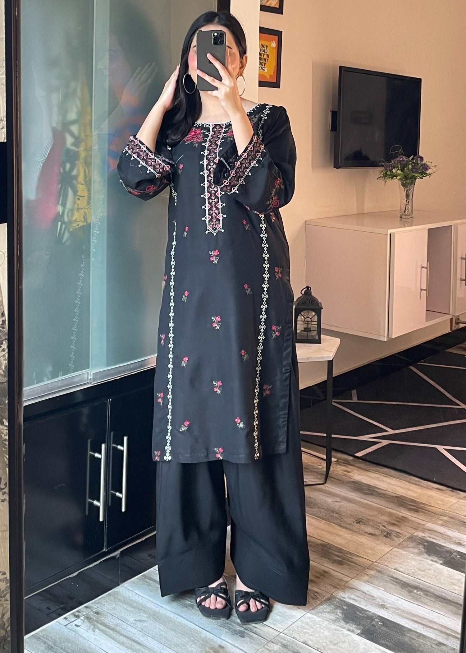 Tehzeeb Libas MULTI BLACK