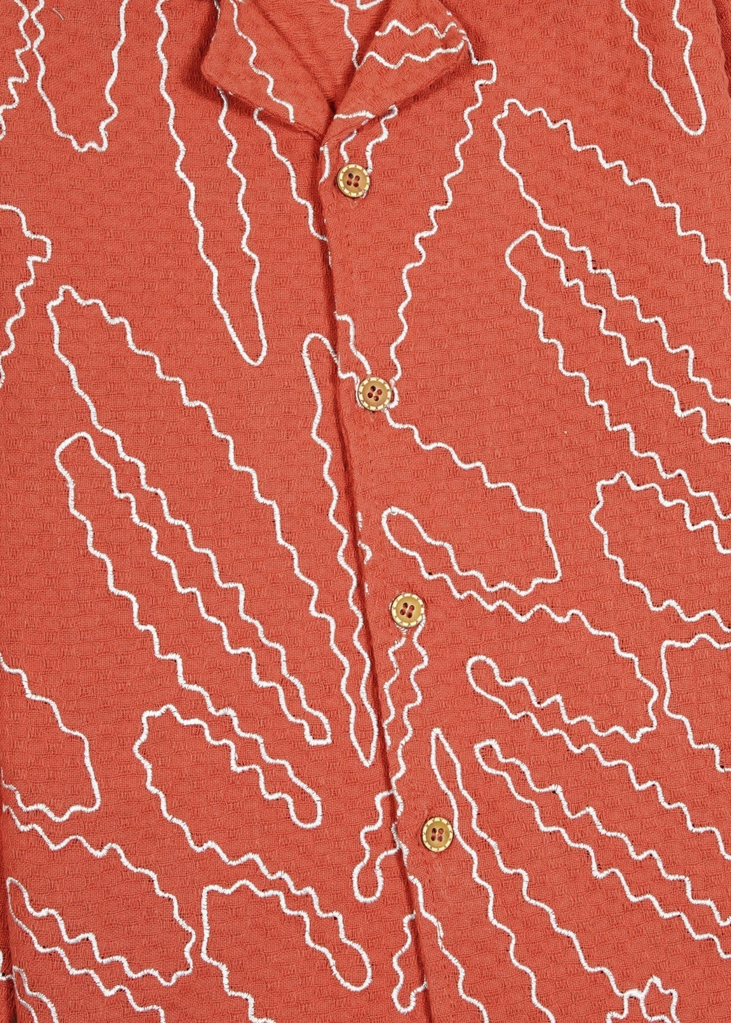 JACQUARD-FABRIC-EMBROIDERED-SHIRT-TERRACOTTA-ORANGE