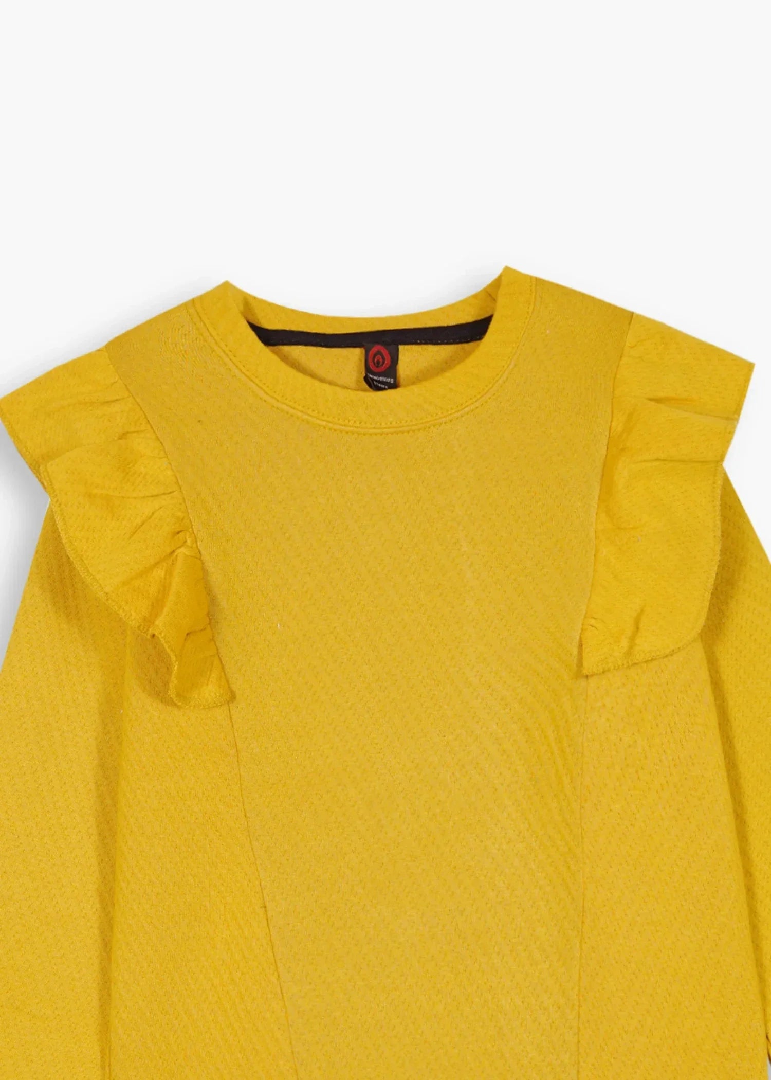 CHERRY-YELLOW-QUILTED-RUFFLE-SUIT-FOR-GIRLS-WINTER-2 - Piece Set