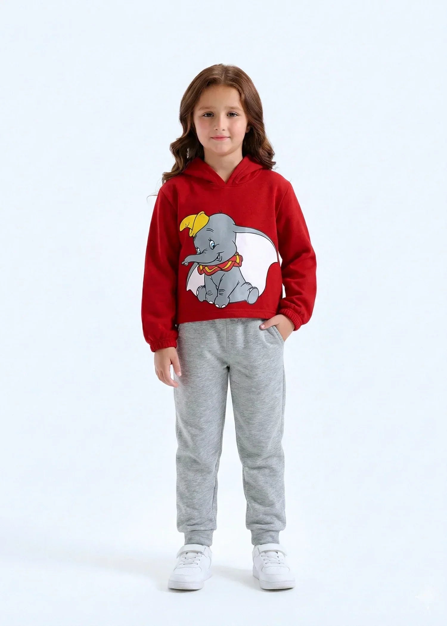 KIDS-DUMBO-RED-SHORT-BODY-HOODIE-SUIT-WITH-GREY-TROUSER