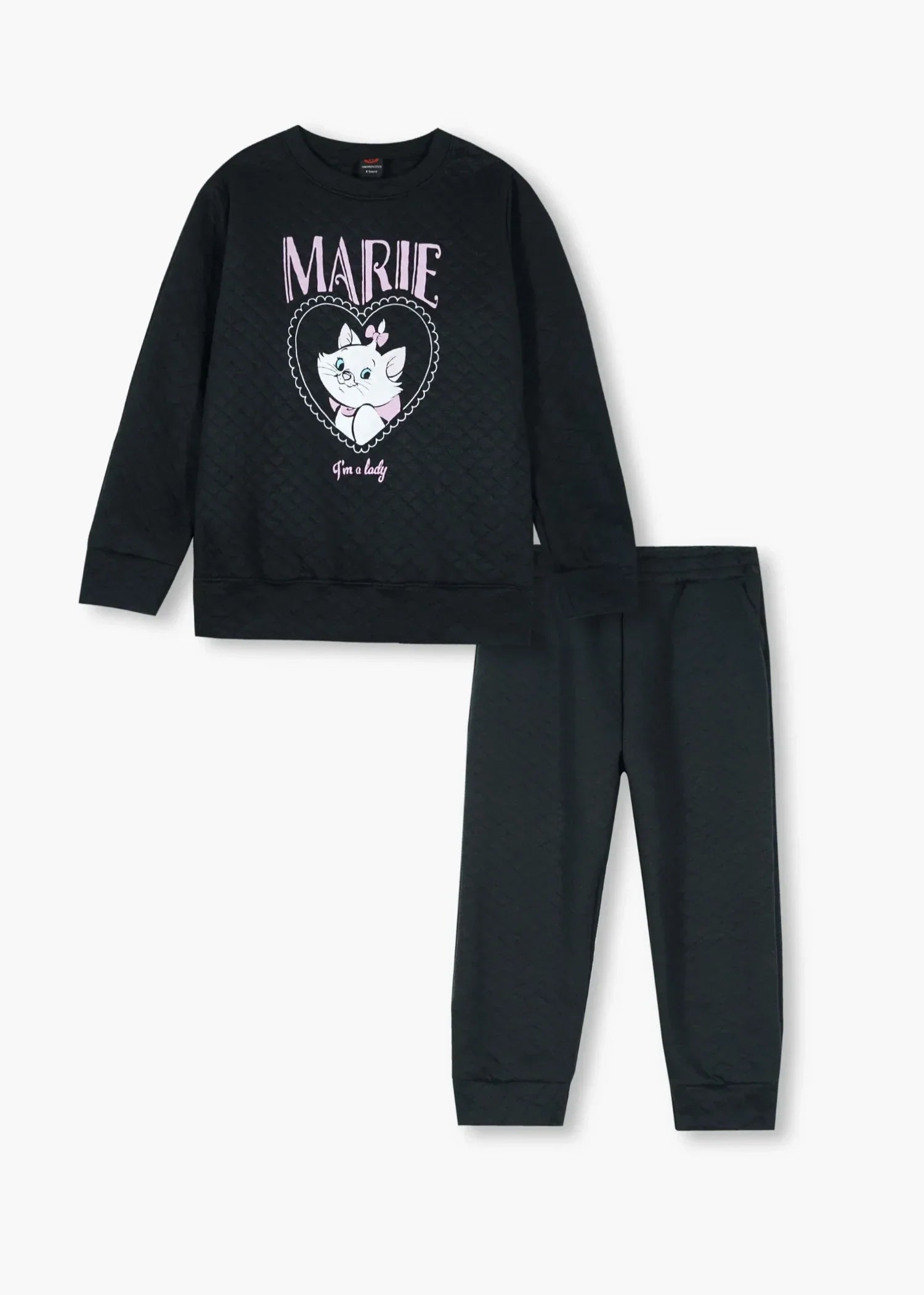KIDS-QUILTED-MARIE-TRACKSUIT-2 Piece Sweat Trouser Set Winter Cotton Outfit