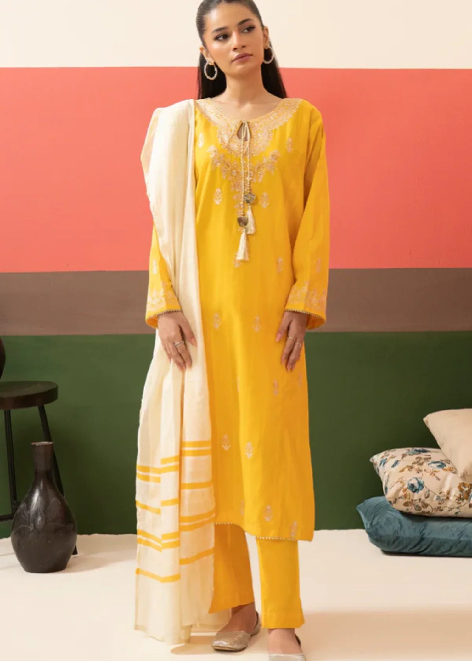 Zellbury Embroidered Kurta Dupatta Trouser - WPS2531631