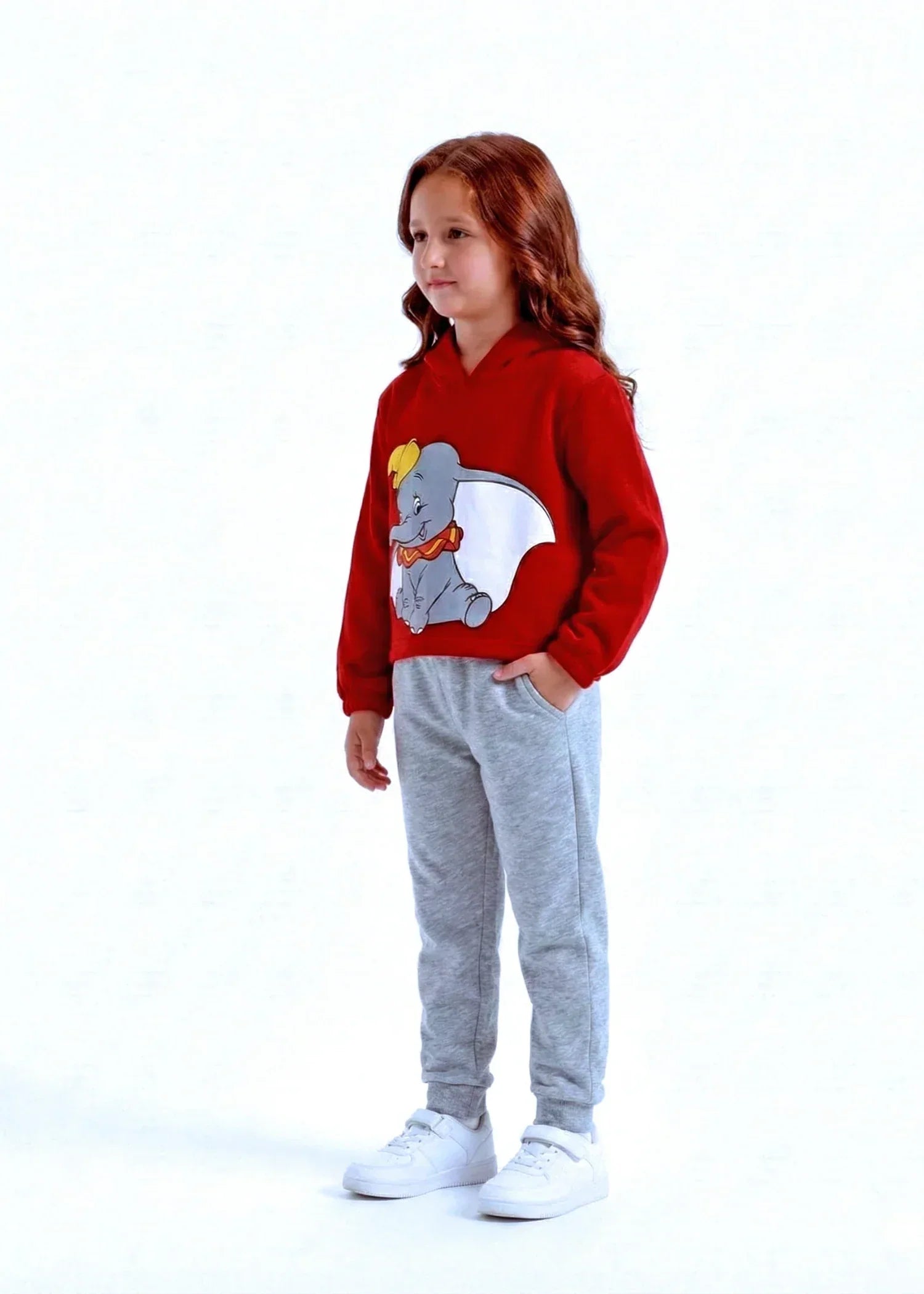 KIDS-DUMBO-RED-SHORT-BODY-HOODIE-SUIT-WITH-GREY-TROUSER