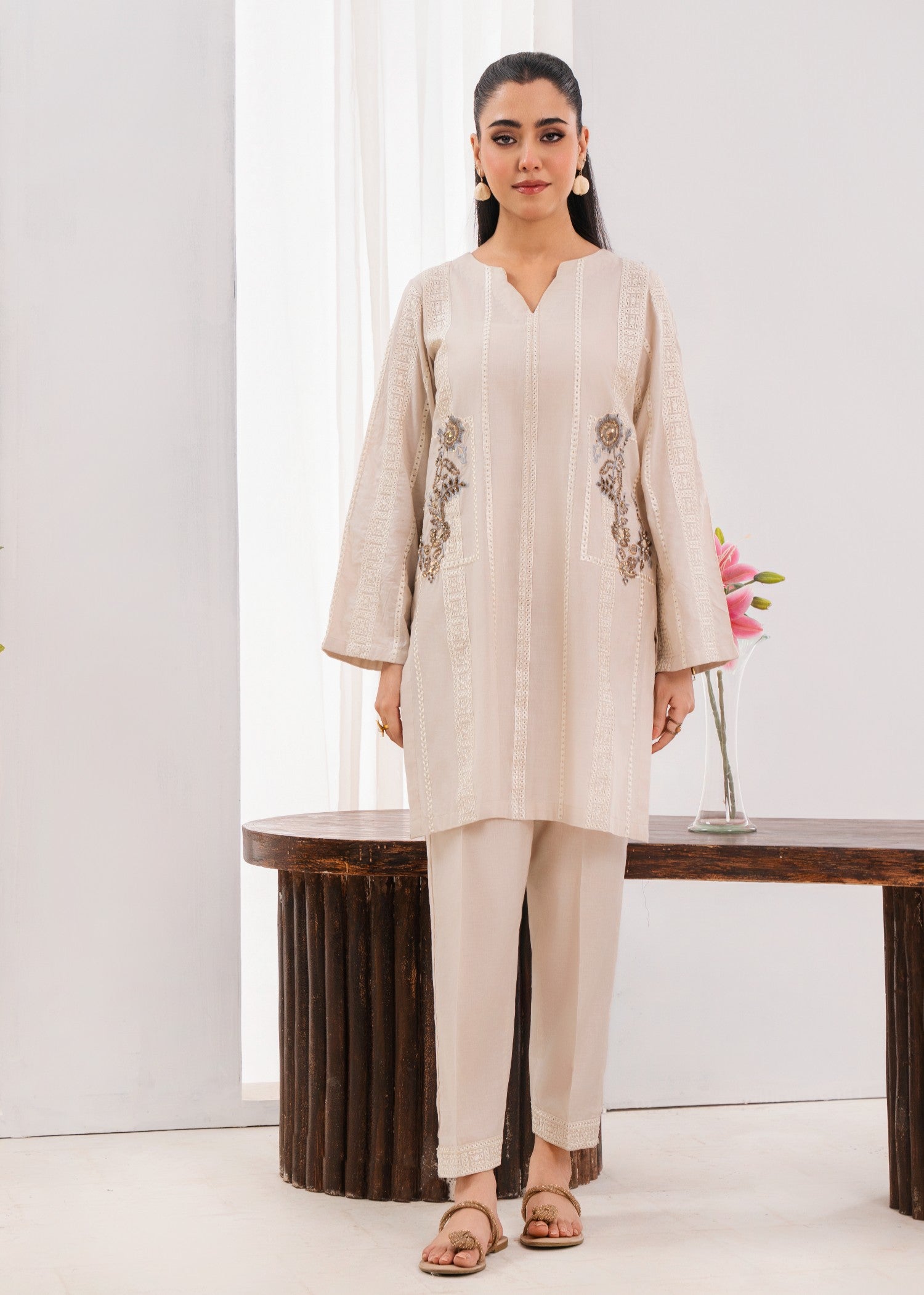 Sahibas By Mirza Nishat - Ivory