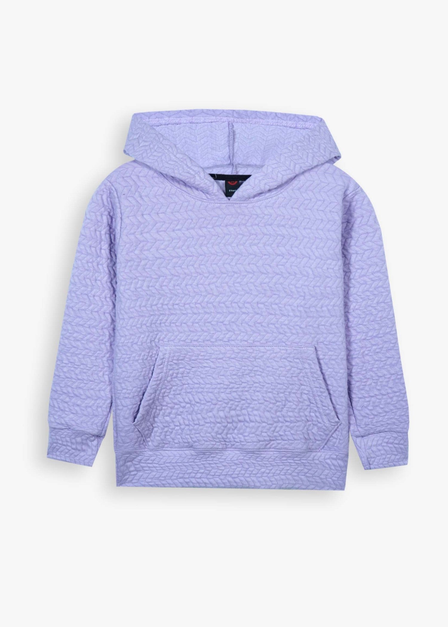 KIDS-QUILTED-LILAC-TRACKSUIT-2 Piece Hoodie Jogger Set Winter Cotton Outfit