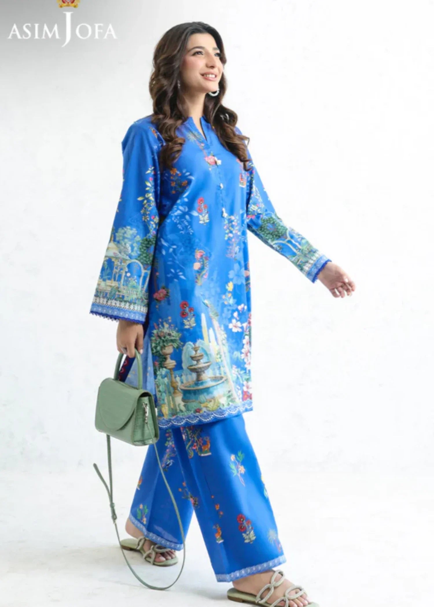 Asim Jofa AJPB-215 PRINTED CAMBRIC STITCHED 2PCS