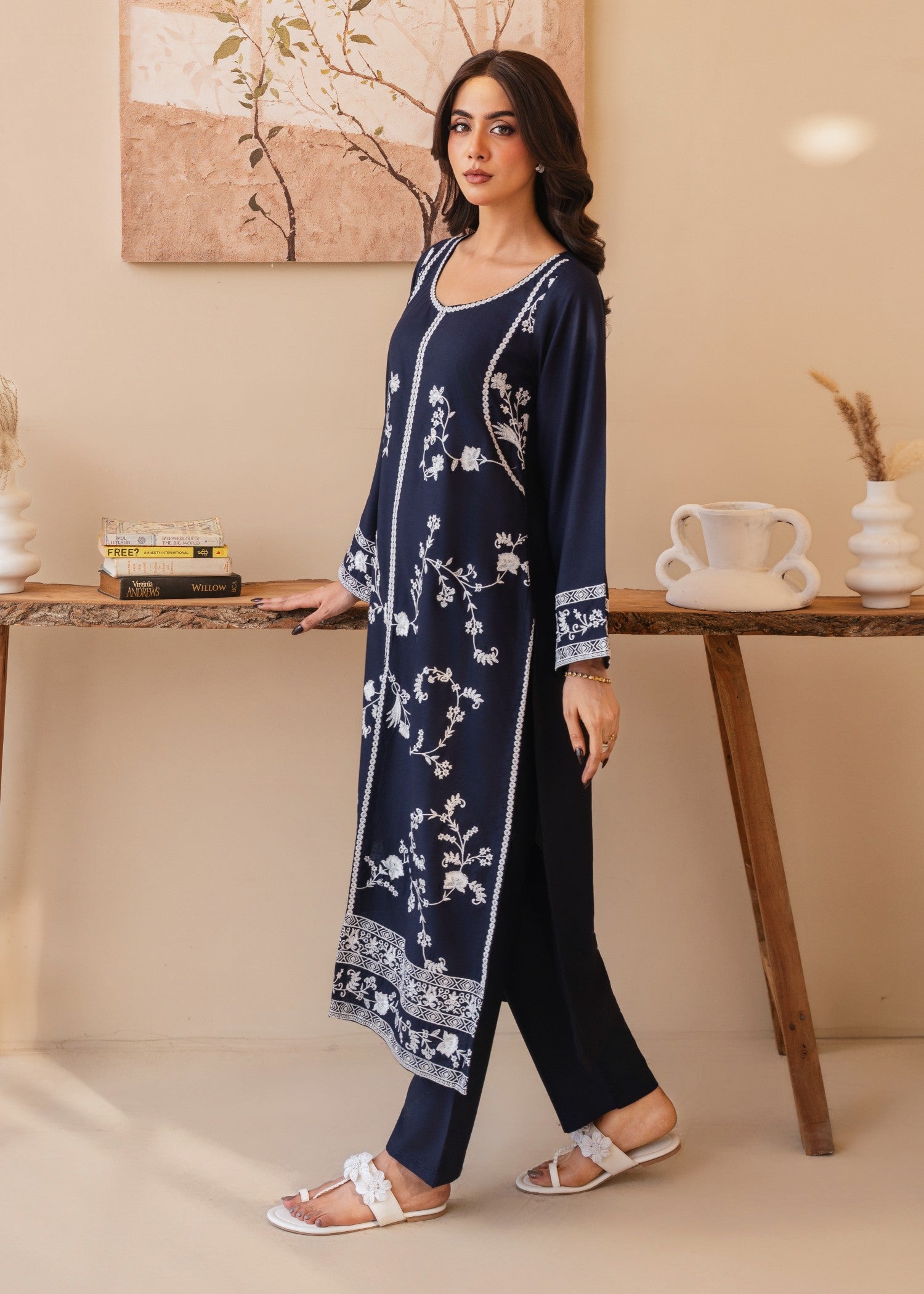 Tehzeeb Libas NEELZAAR EMBROIDERED 2PC