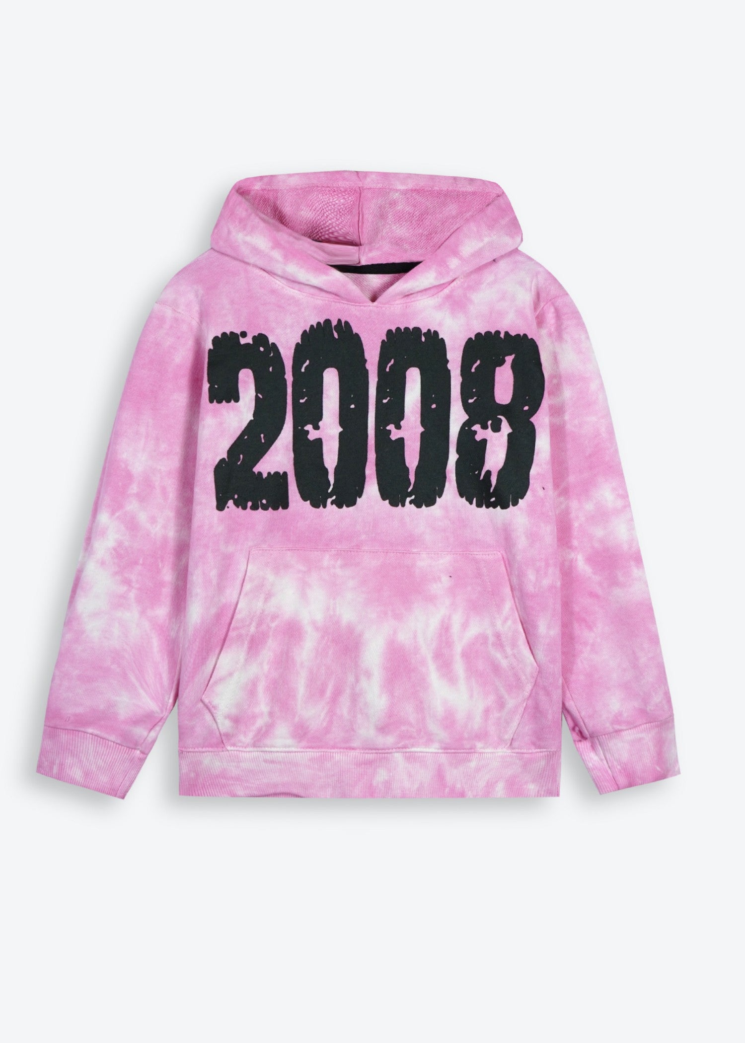 KIDS-PINK-TIE-DYE-TRACKSUIT-100 Cotton Terry Hoodie Joggers Set