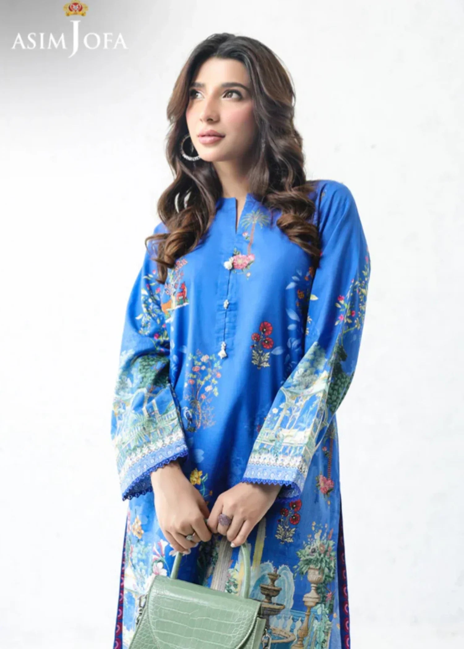 Asim Jofa AJPB-215 PRINTED CAMBRIC STITCHED 2PCS