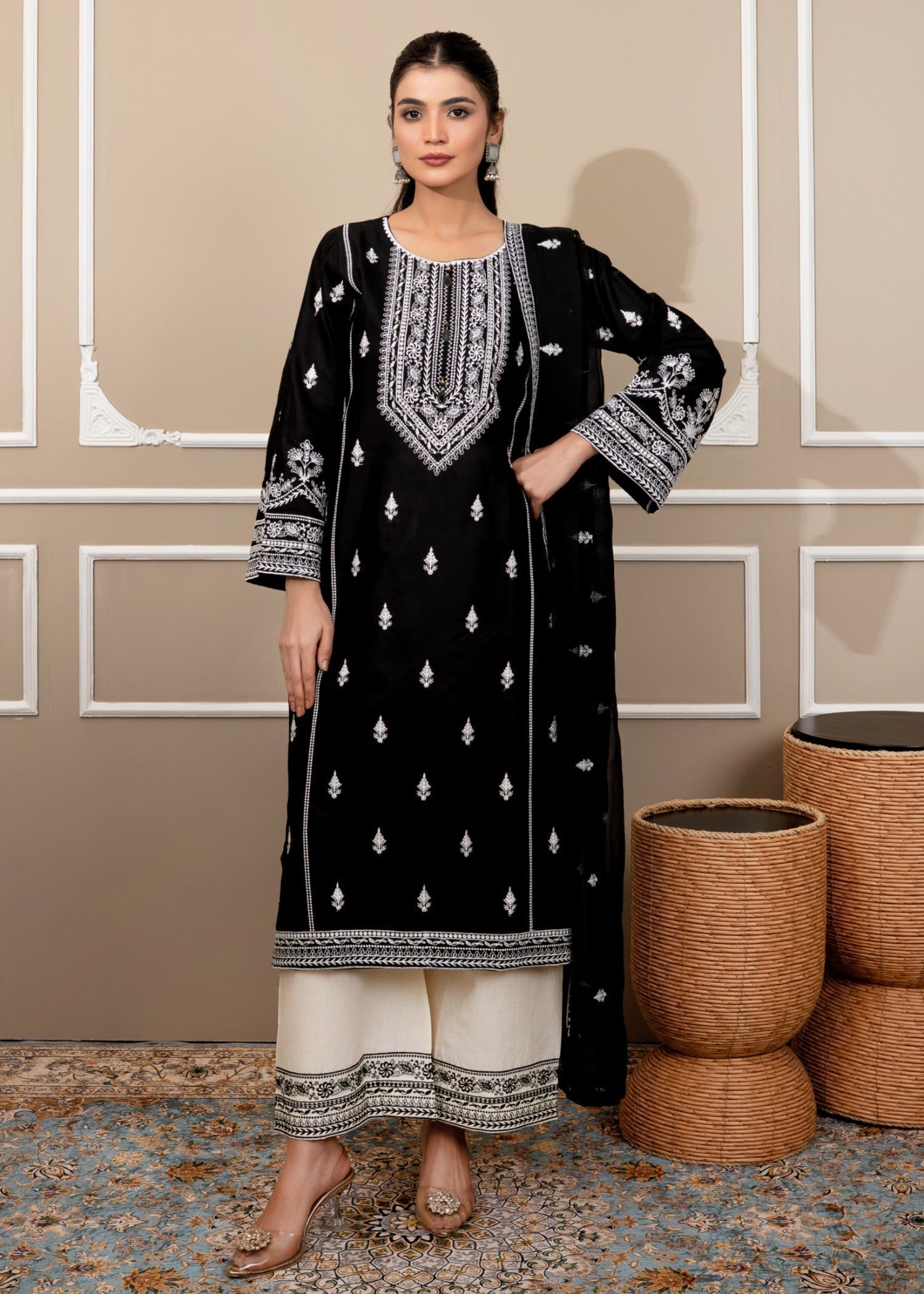 Tehzeeb Libas SHAHJAHAN EMBROIDERED 3PC