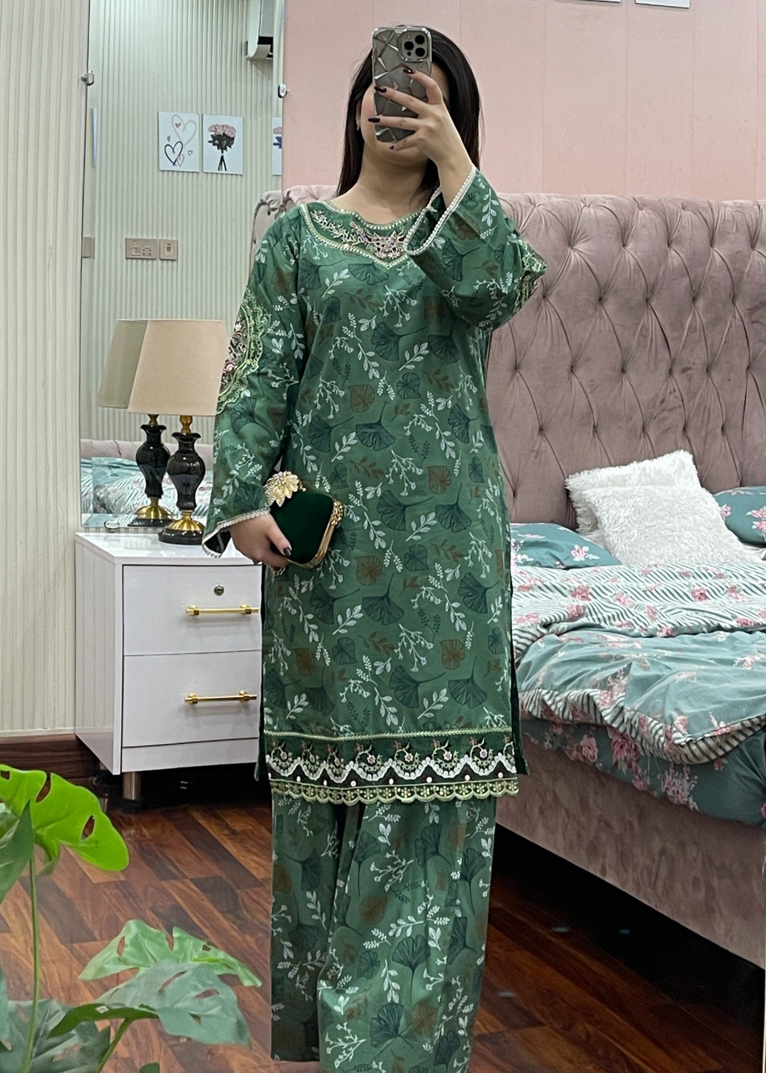 Tehzeeb Libas WAFA EMBROIDERED 2PC