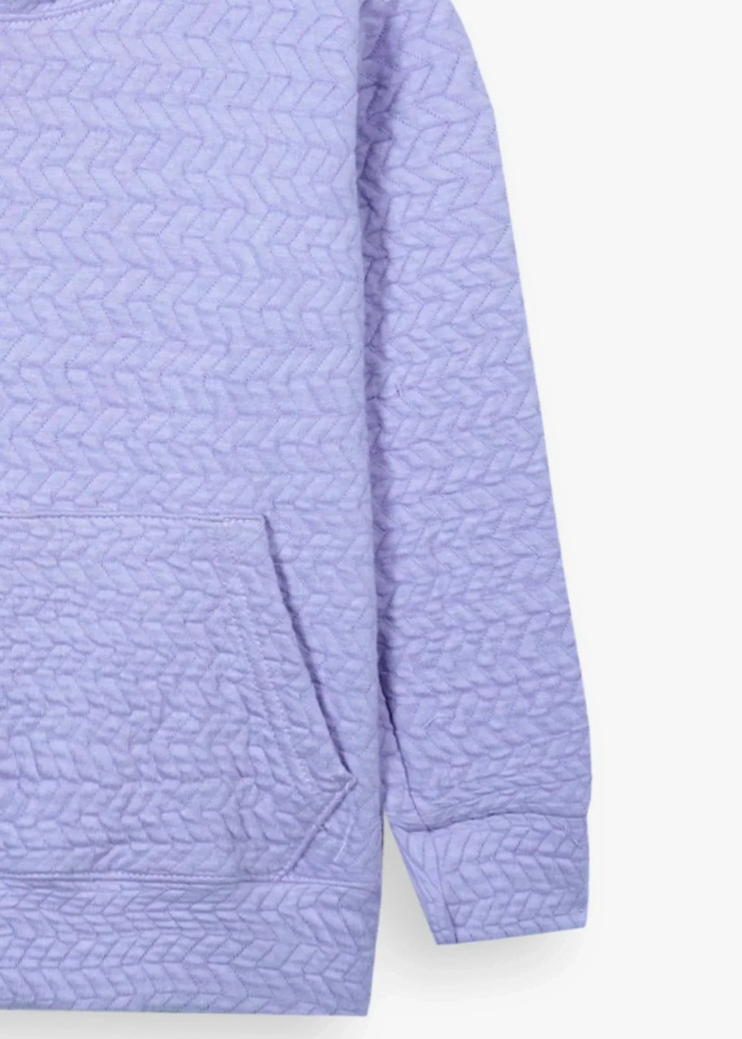 KIDS-QUILTED-LILAC-TRACKSUIT-2 Piece Hoodie Jogger Set Winter Cotton Outfit