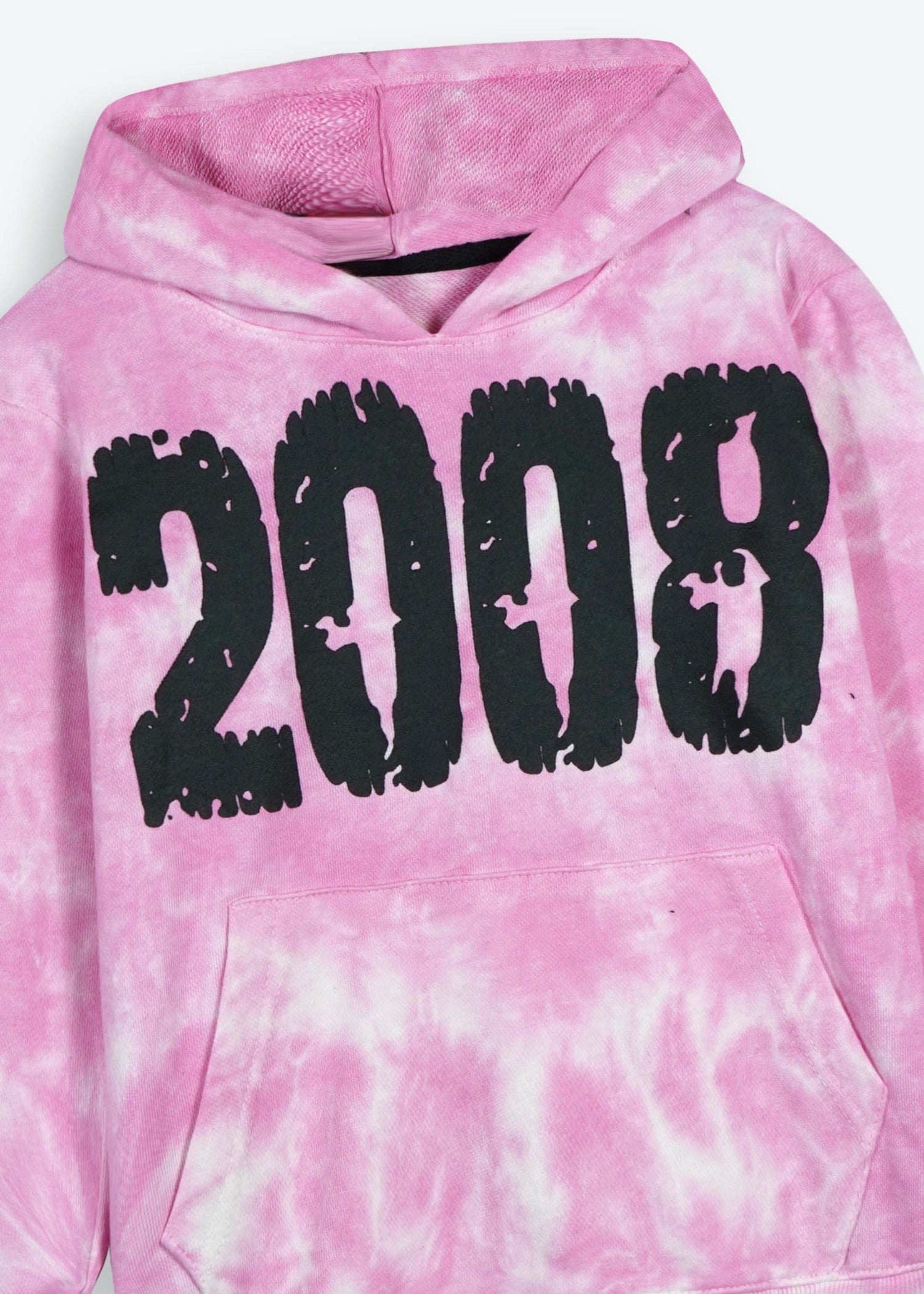 KIDS-PINK-TIE-DYE-TRACKSUIT-100 Cotton Terry Hoodie Joggers Set