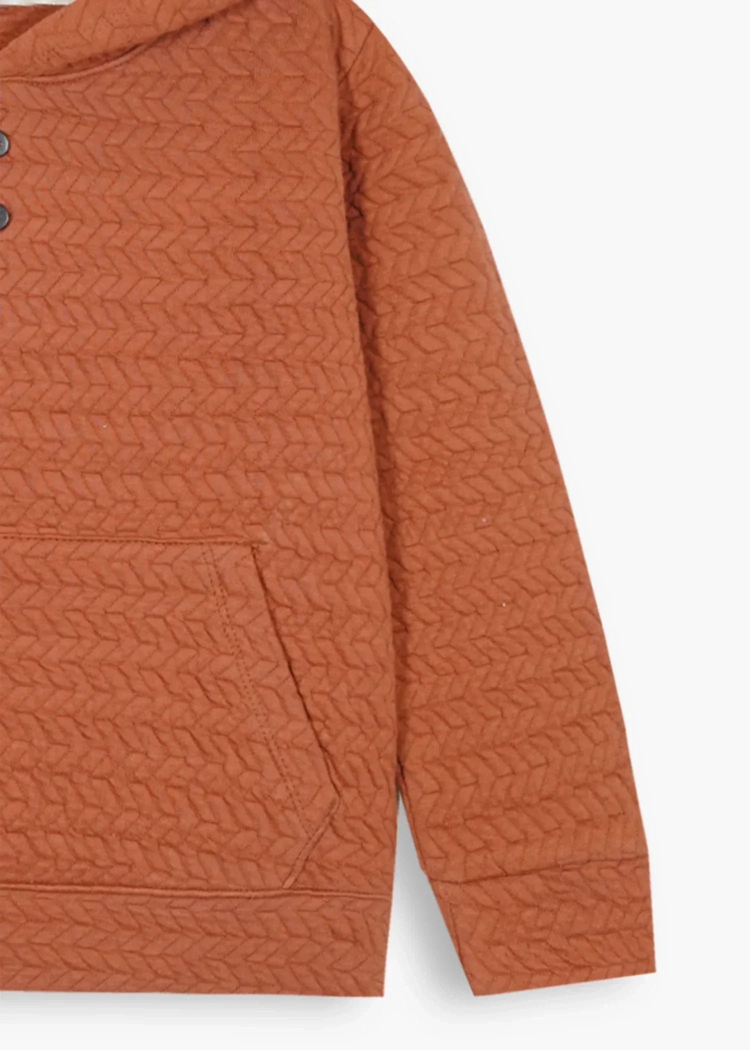 KIDS-QUILTED-BROWN-TRACKSUIT-2 Piece Hoodie Trouser Set Winter Cotton Outfit