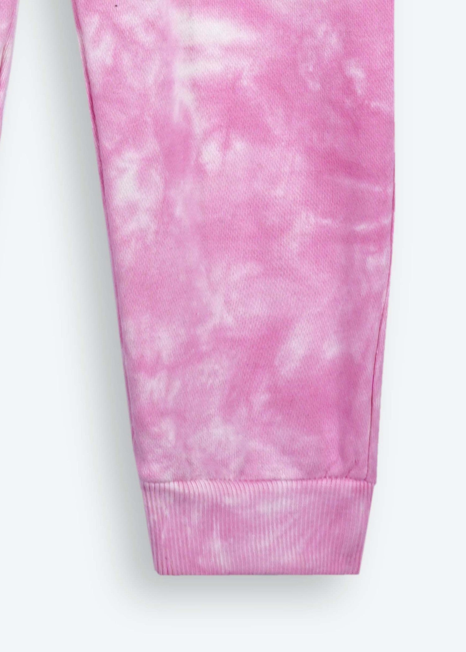 KIDS-PINK-TIE-DYE-TRACKSUIT-100 Cotton Terry Hoodie Joggers Set