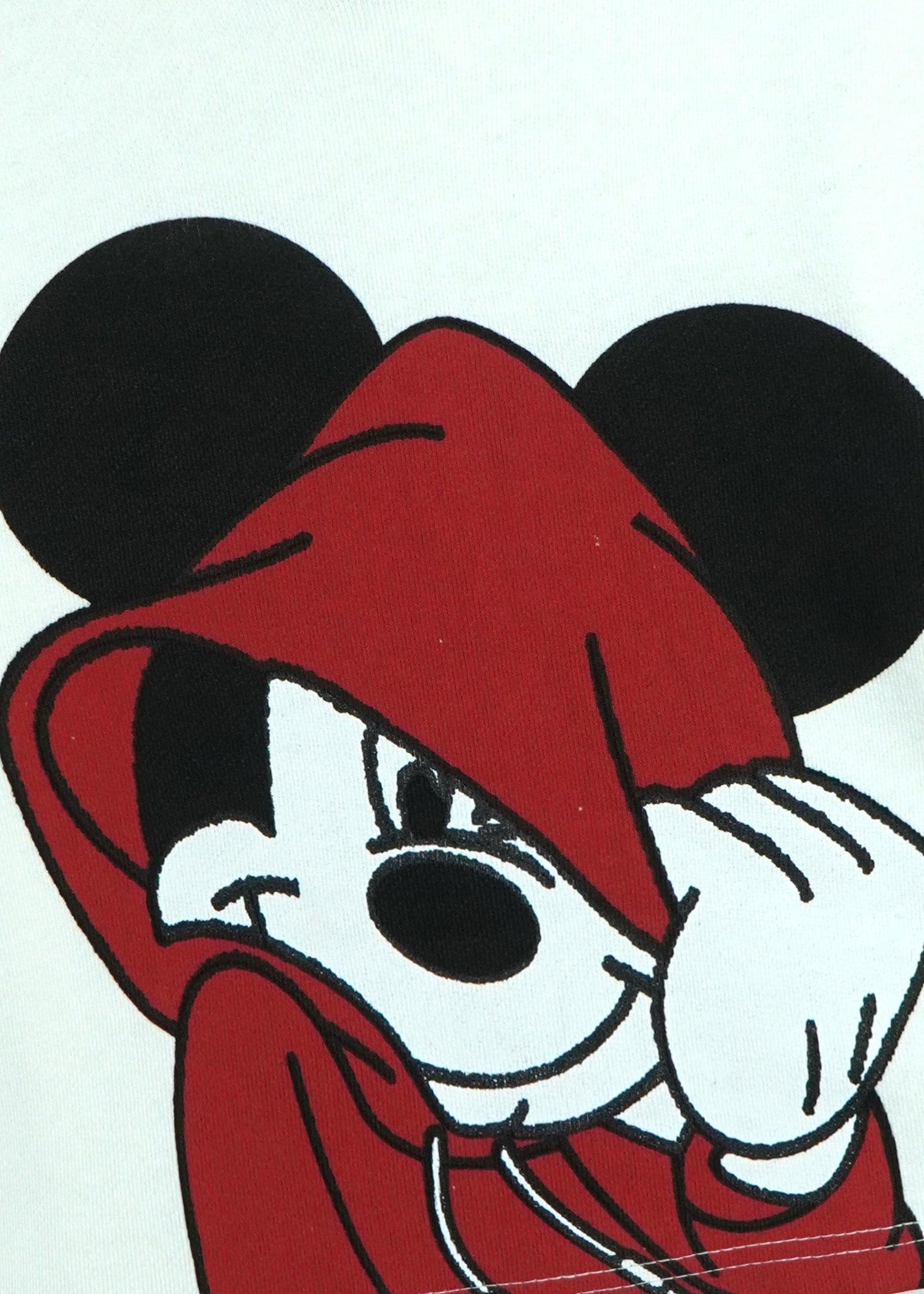 MICKEY-MOUSE-SHORT-BODY-HOODIE-100 - Cotton Terry