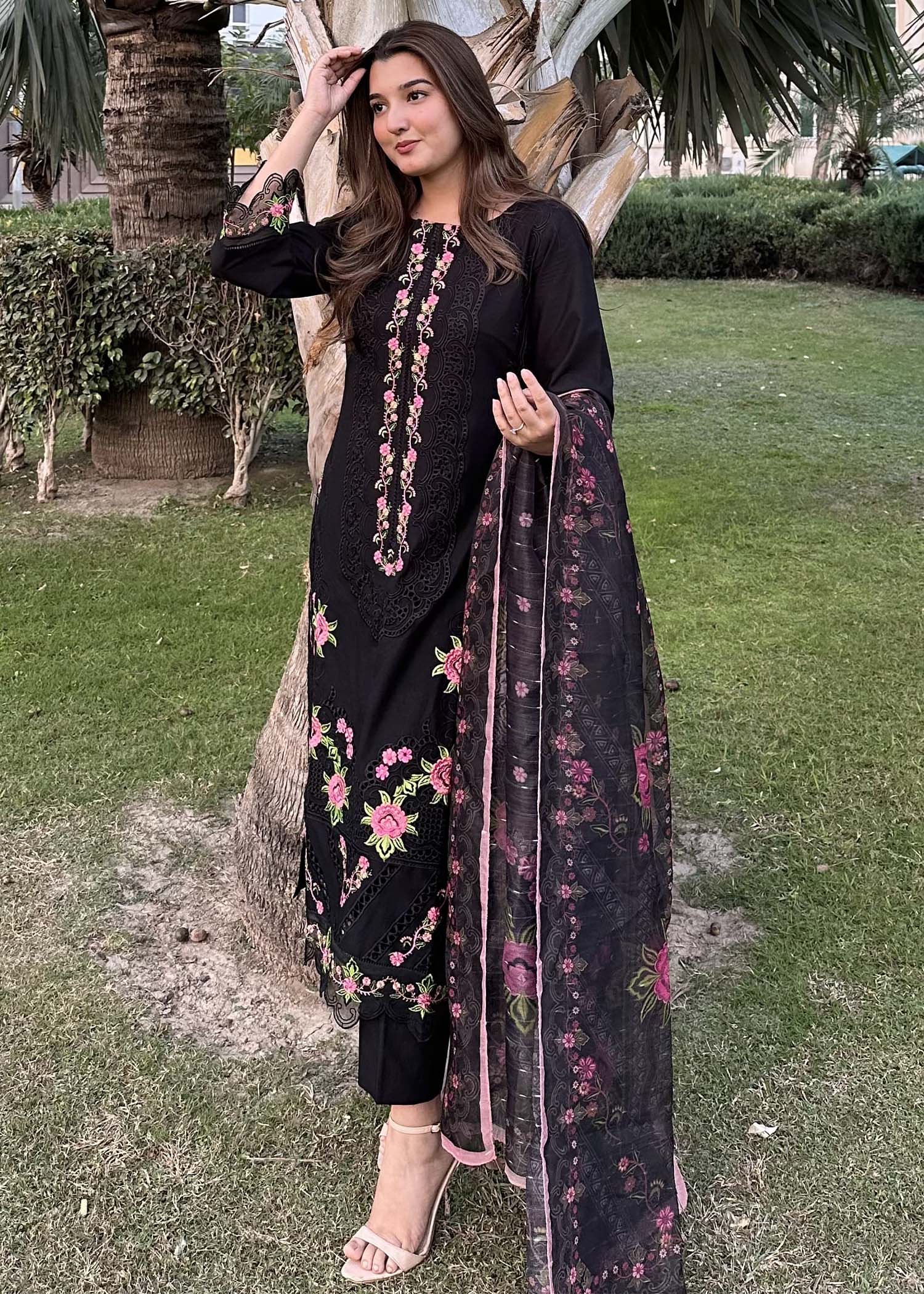 Lawn Kurta Set in Black