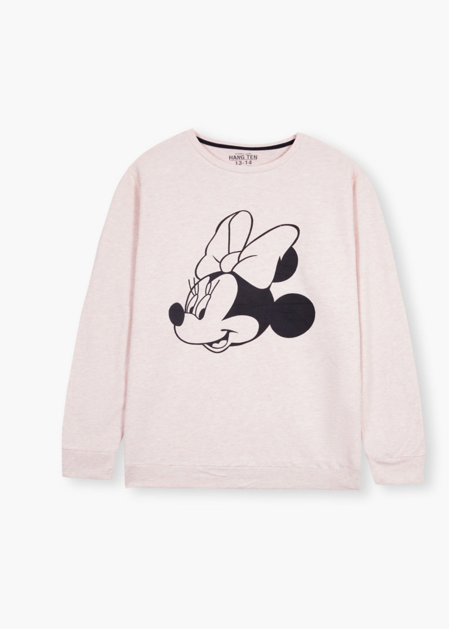 MINNIE-MOUSE-GIRLS-SWEATSHIRT-SOFT-PINK-100 - Terry Cotton