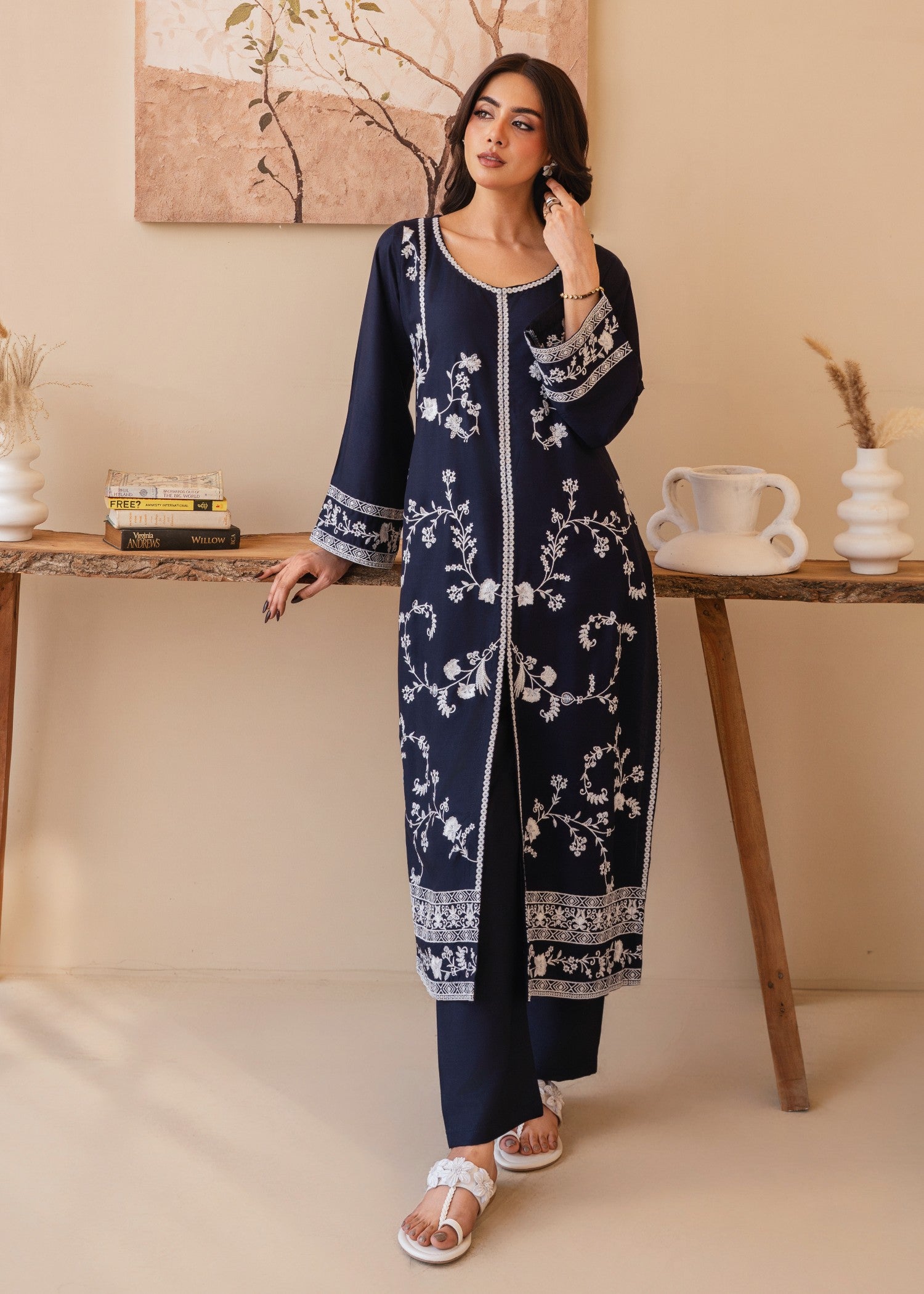 Tehzeeb Libas NEELZAAR EMBROIDERED 2PC