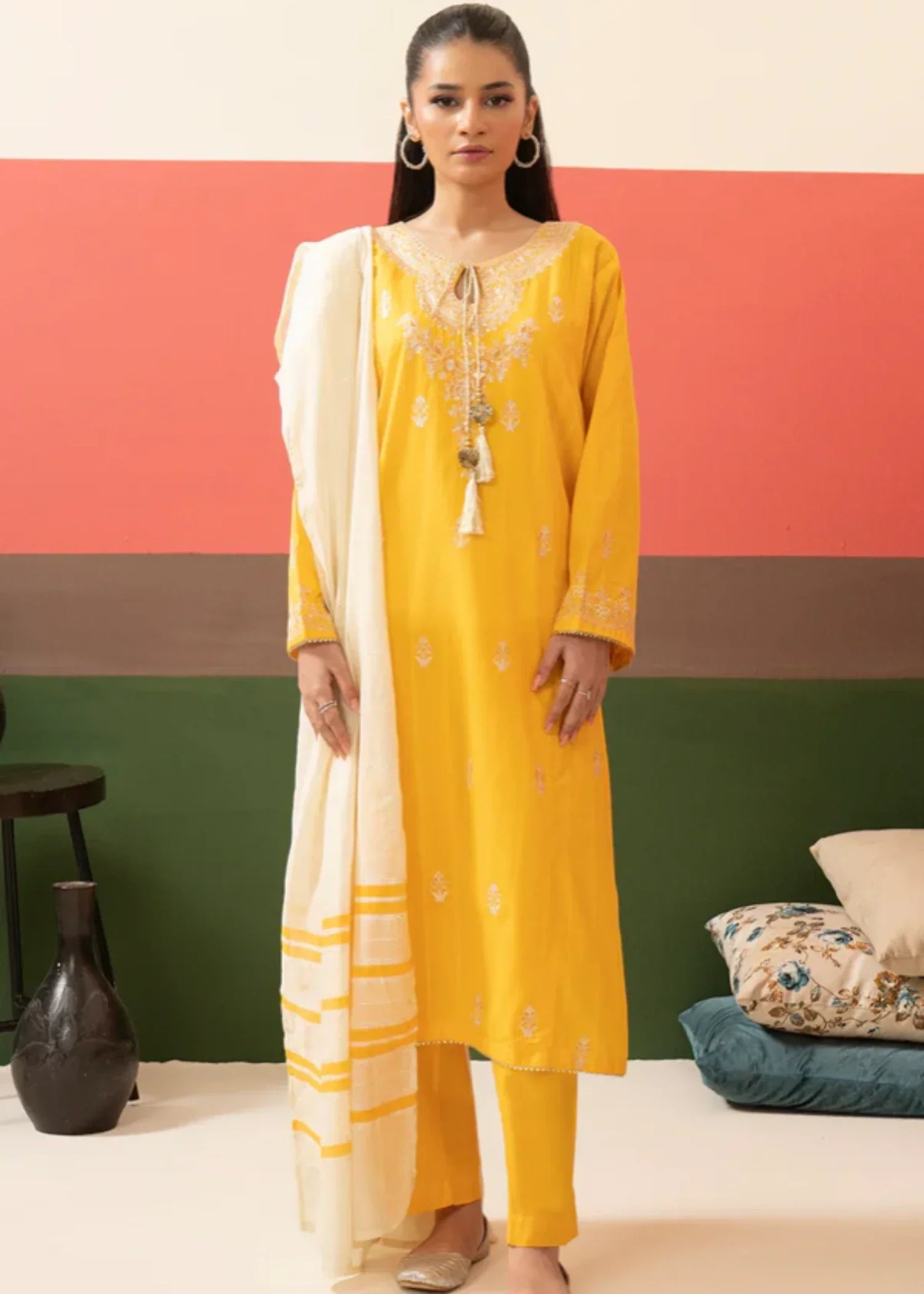 Zellbury Embroidered Kurta Dupatta Trouser - WPS2531631